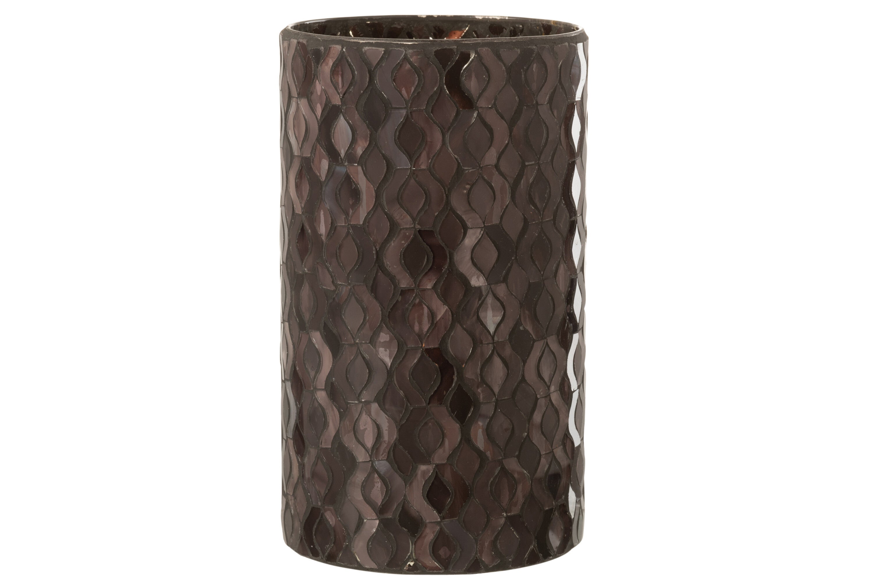 Patroon van glas met donkerroze grote orkaan.