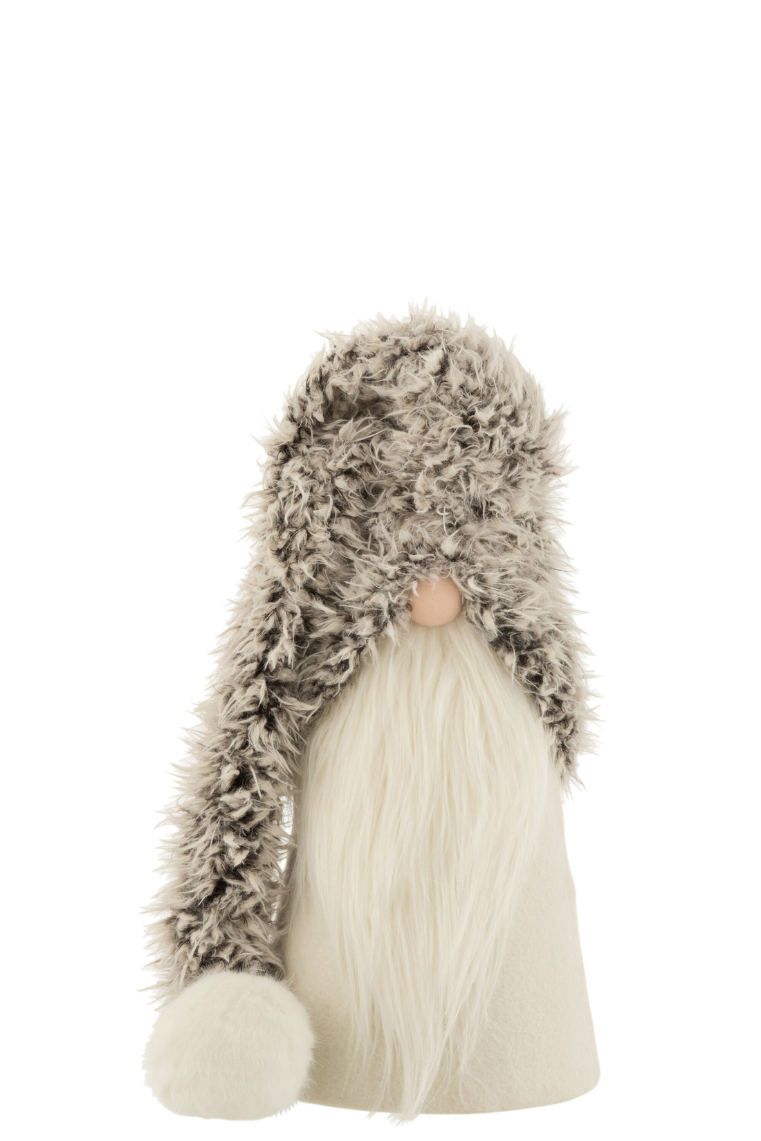 J-Line Kerstfiguren - poly/textiel - grijs - small