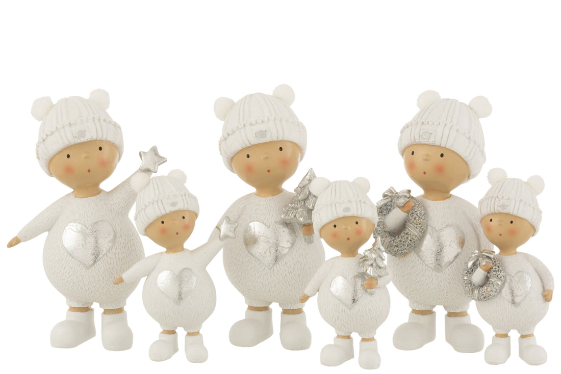 Kind Winter Poly Wit/Zilver Groot Assortiment Van 3