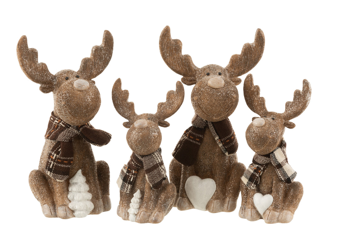 Rendier Sjaal Poly Bruin Groot Assortiment Van 2