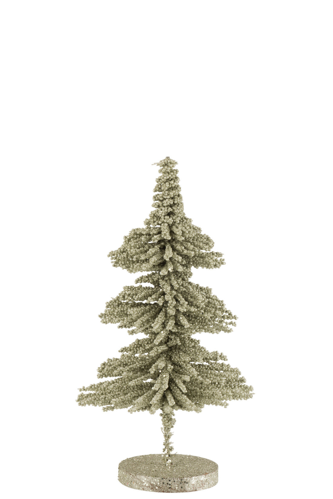 J-Line Christmas Tree Deco Plastic Dots Glitter Light Green Small