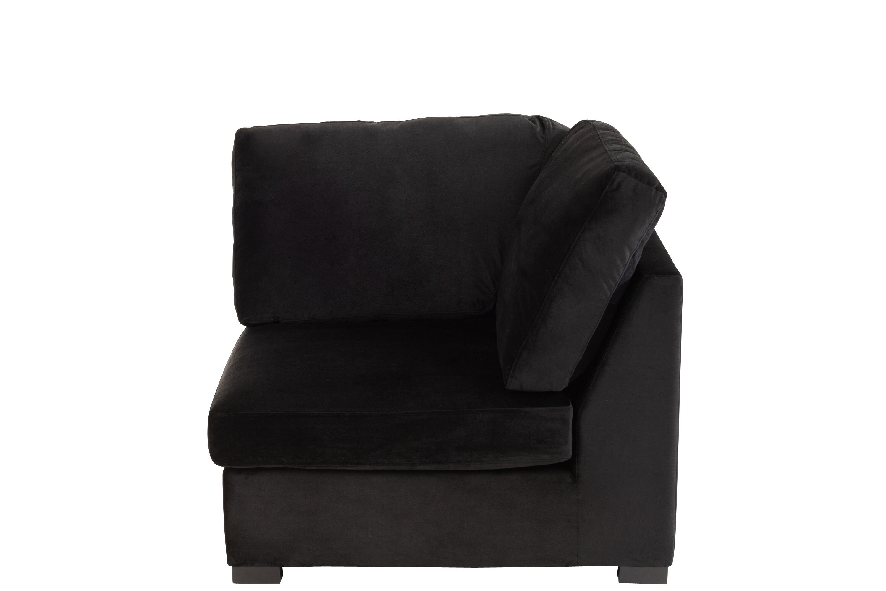 Hoekbank Fluweel Zwart