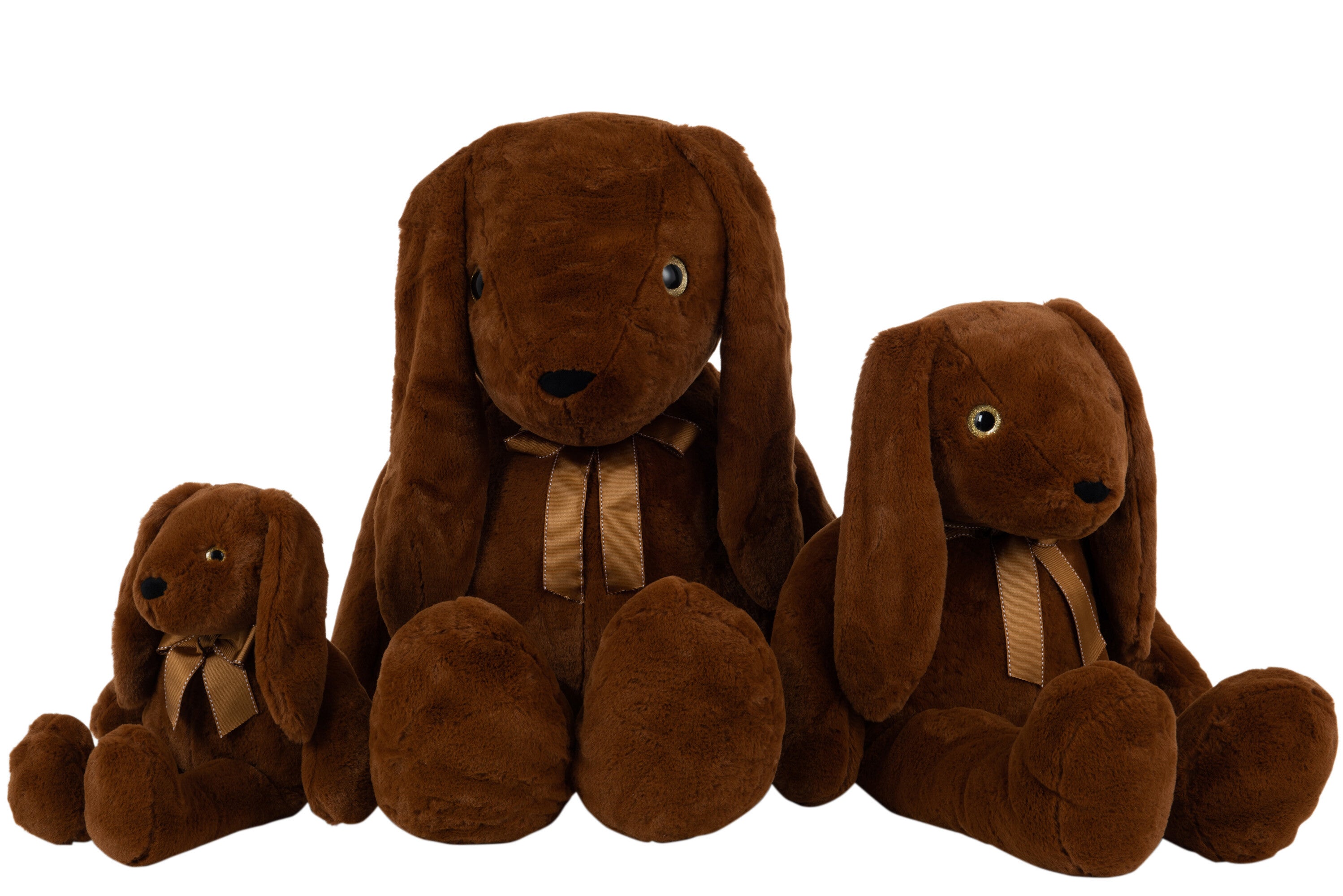 Konijnenstrik Pluche Roestbruin Groot