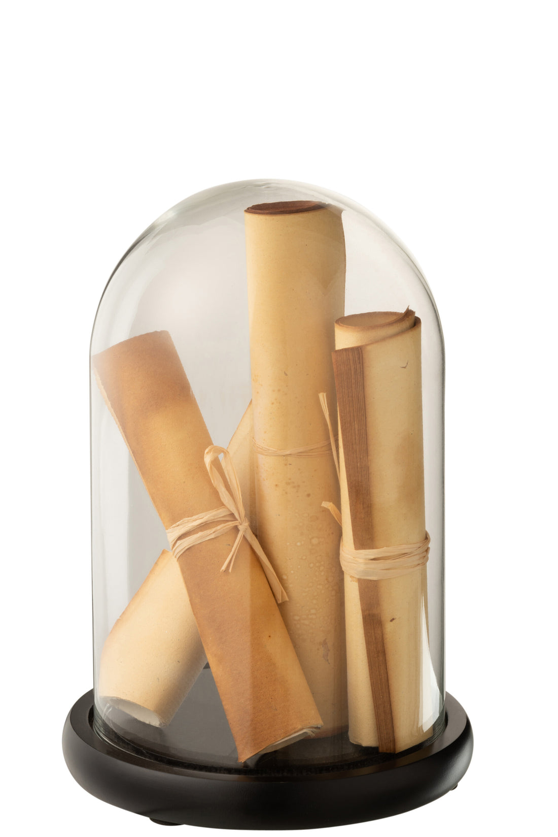 J-Line Stolp Papier Perkament Bruin Glas Small