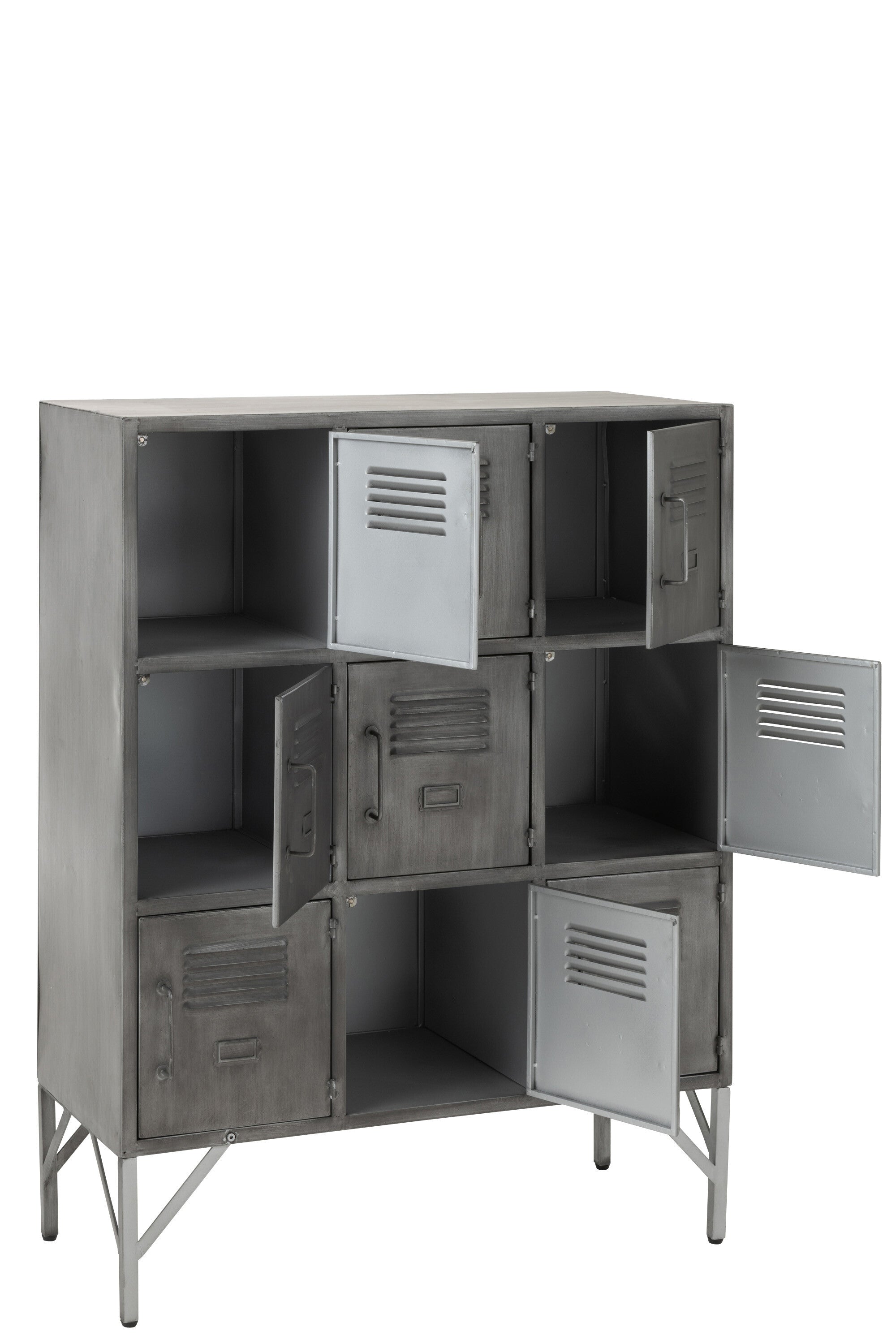 Kast 9 deuren Metaal Zilver