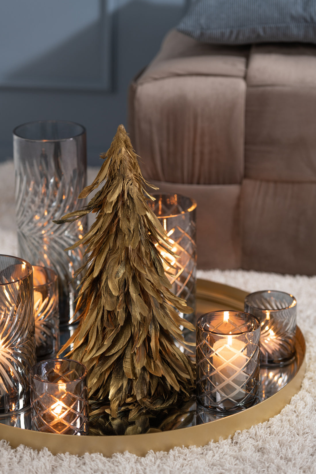 Kegel Deco Losse Veren Goud