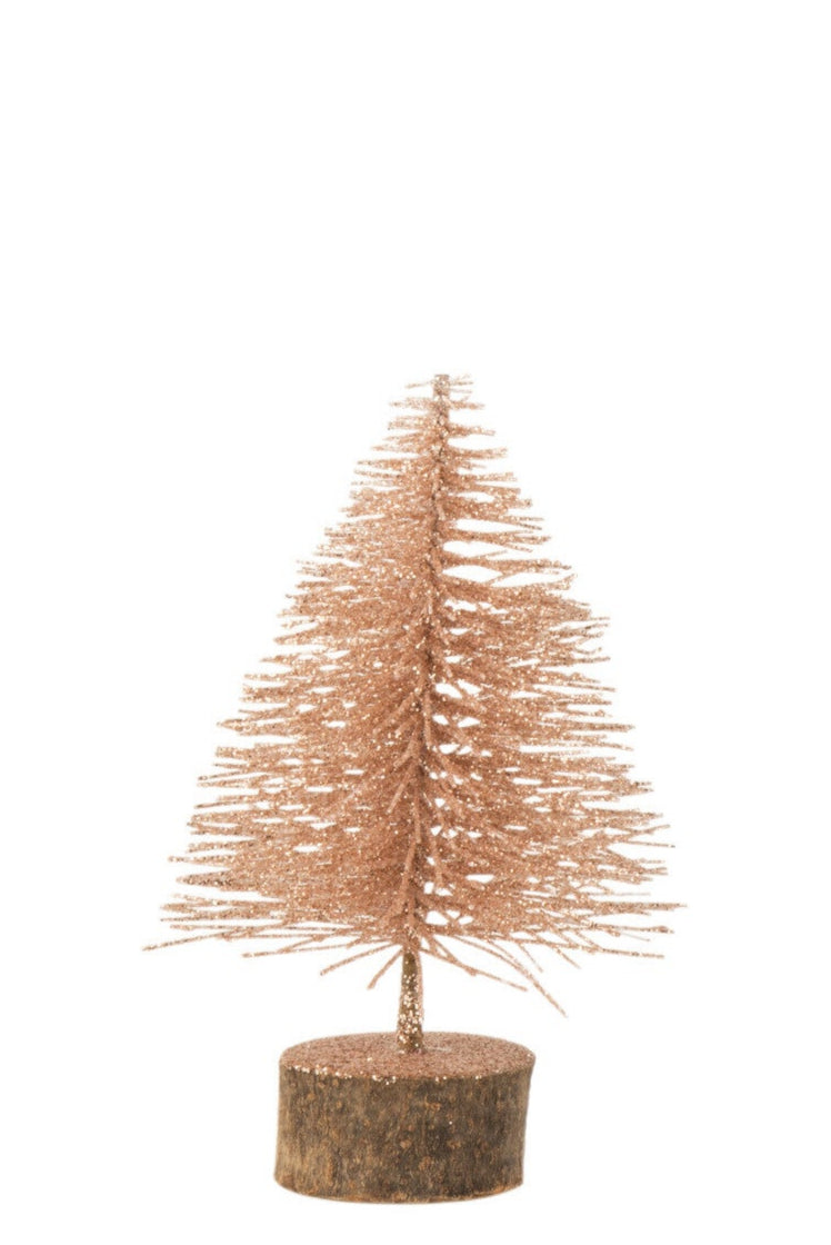 J-Line Kerstboom - kunststof - roze - extra small