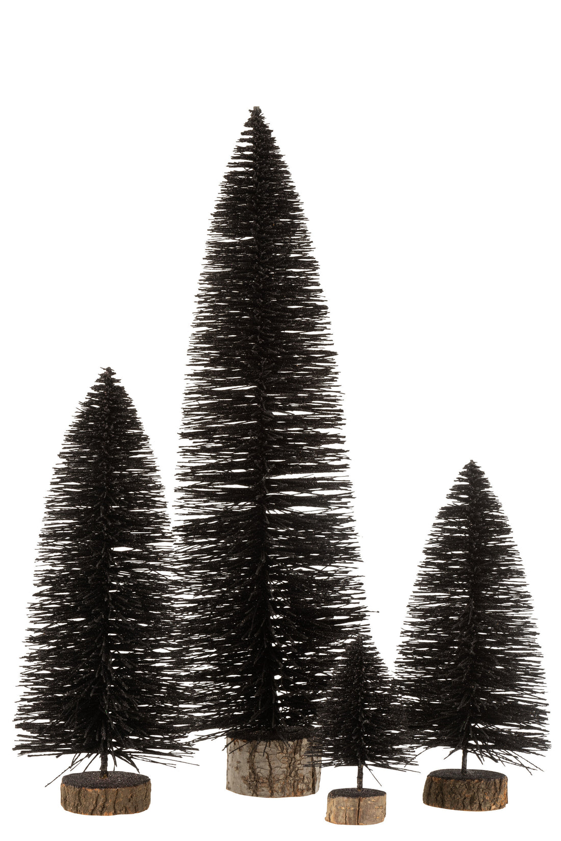 J-Line Kerstboom - kunststof - zwart - large