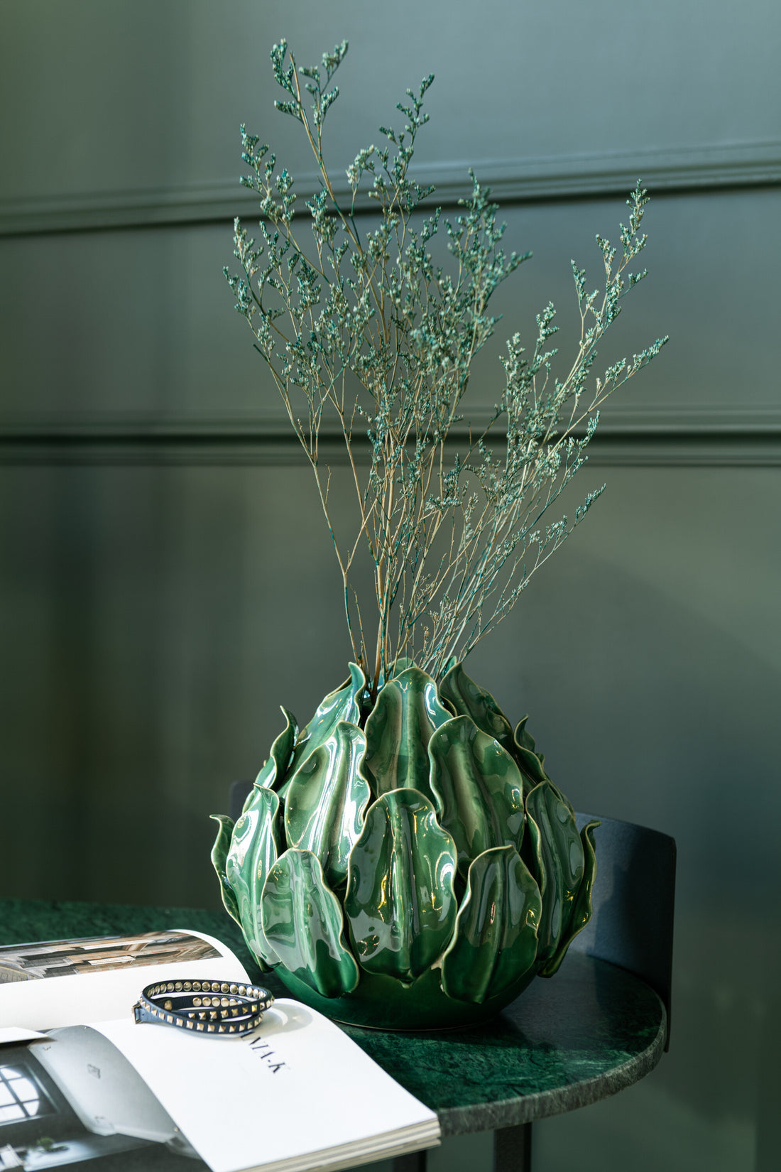 J-Line Bundel Lamsoor Gedroogd Grijsblauw