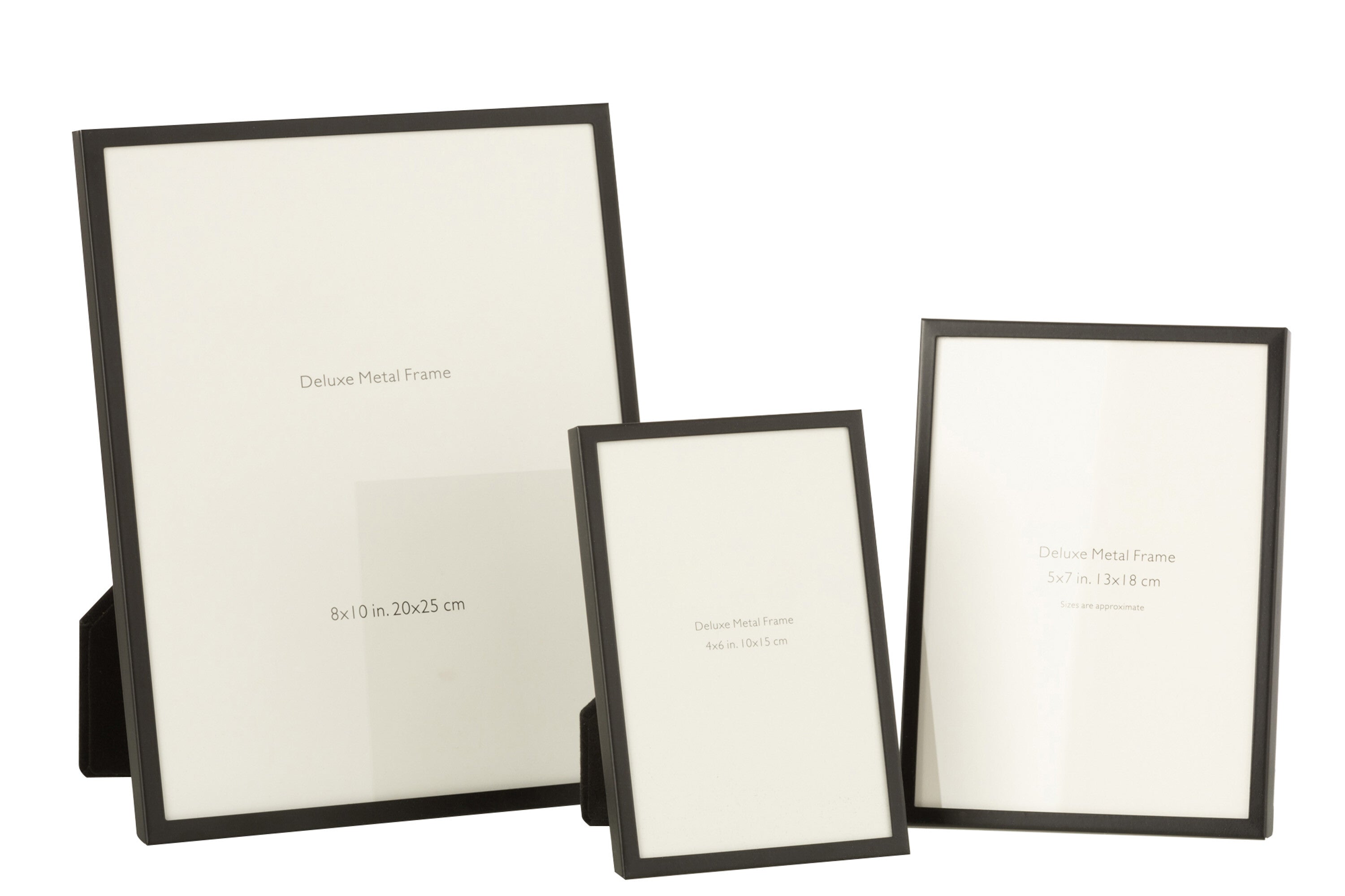 J-Line Fotokader Fijne Boord 20X25 Metaal Zwart Large