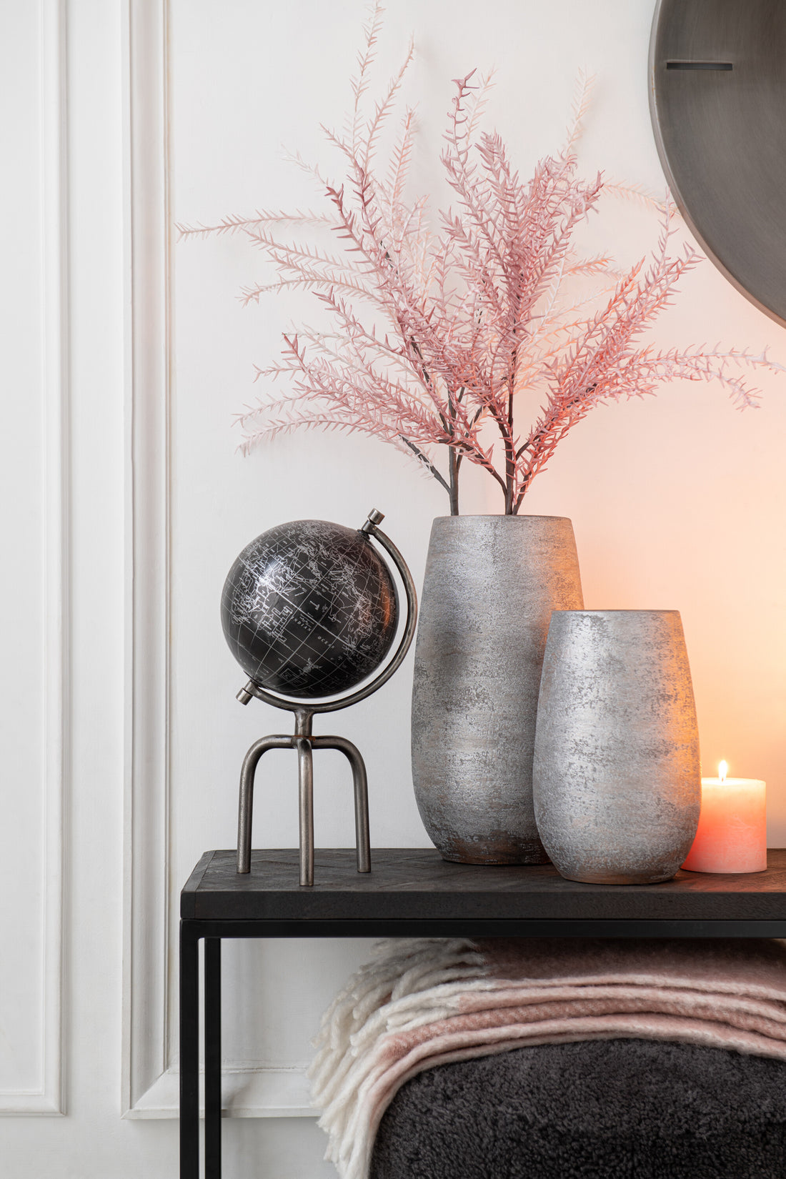 Vaas Onregelmatig Ruw Keramiek Zilver Klein