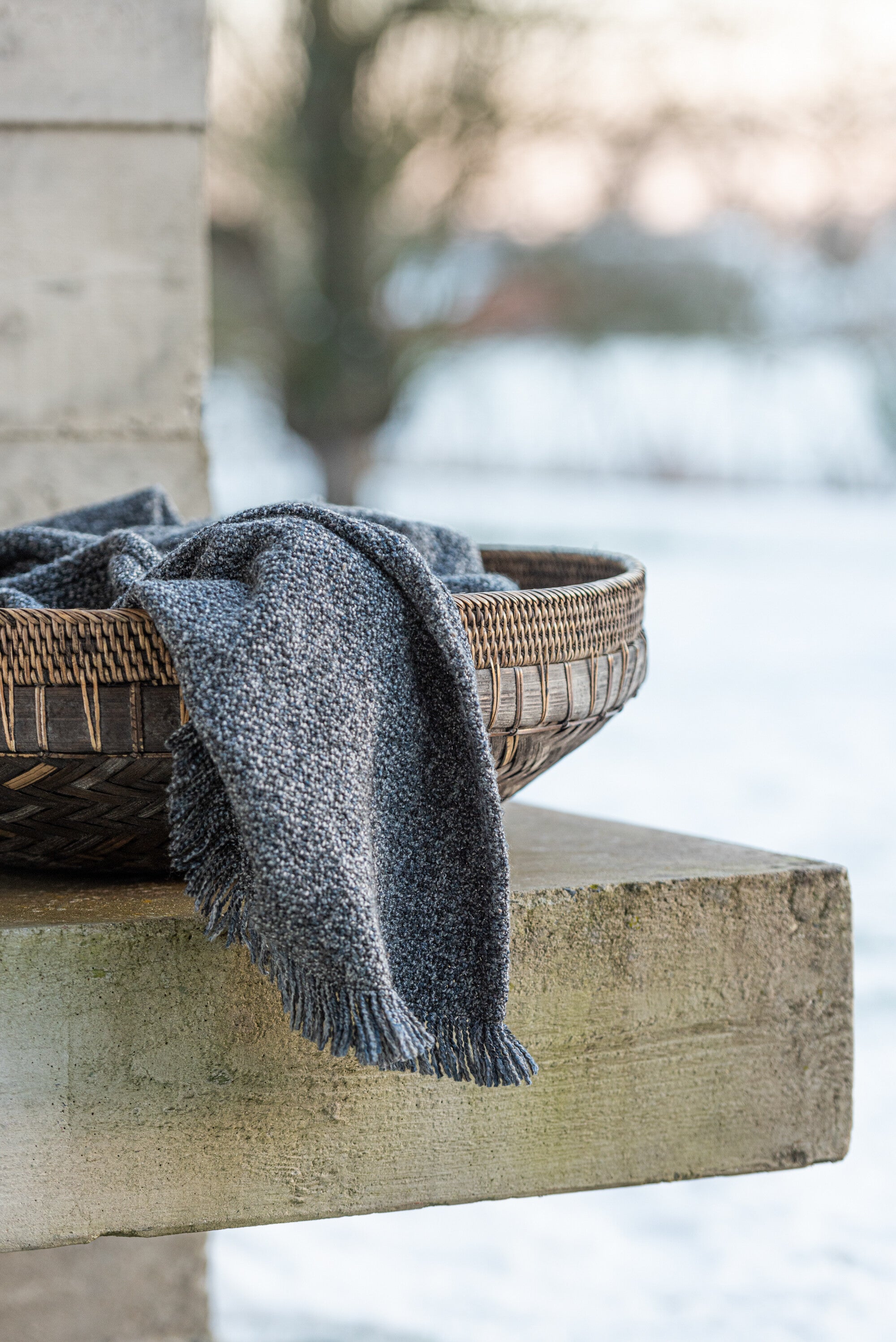 Geruite Etnische Katoenen Blauw