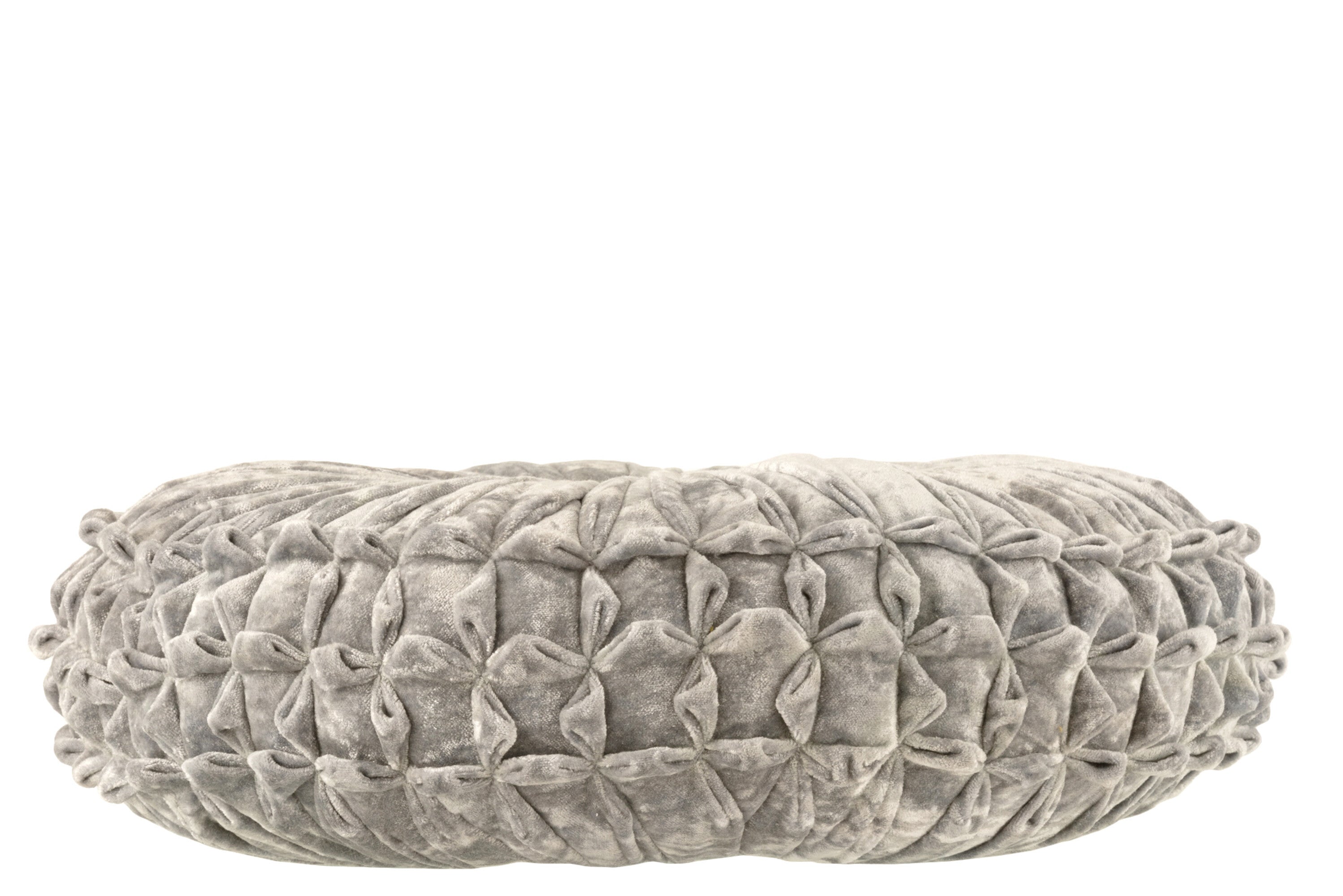 J-Line Kussen Viva Rond Polyester Zilver