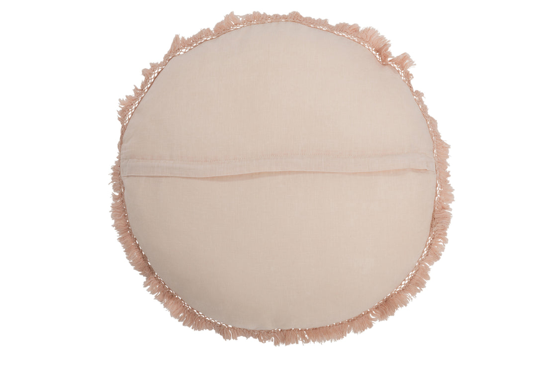 Kussen Rond Fluweel Katoen/Linnen Zalm