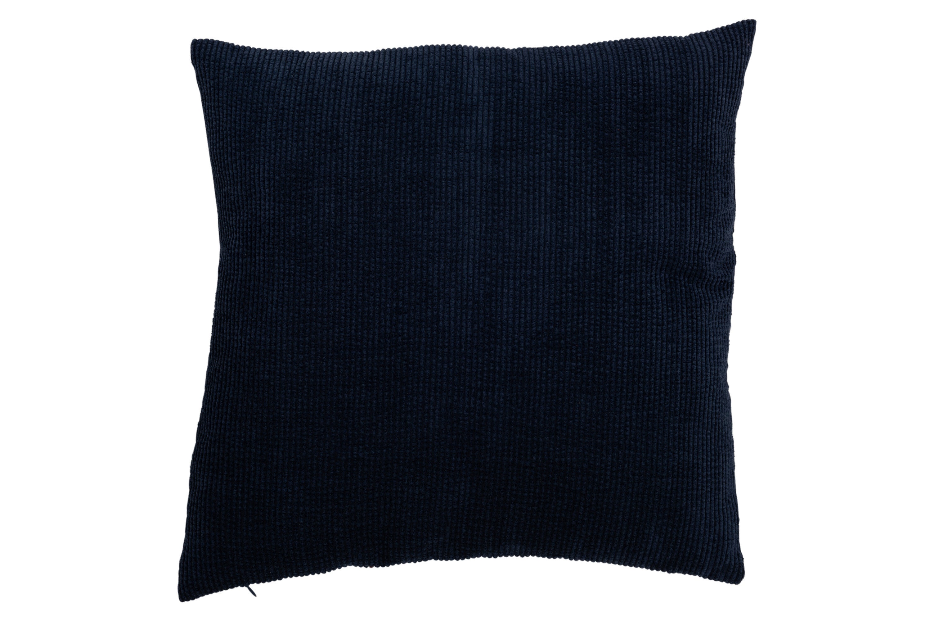 Kussen Rib Vierkant Fluweel Blauw