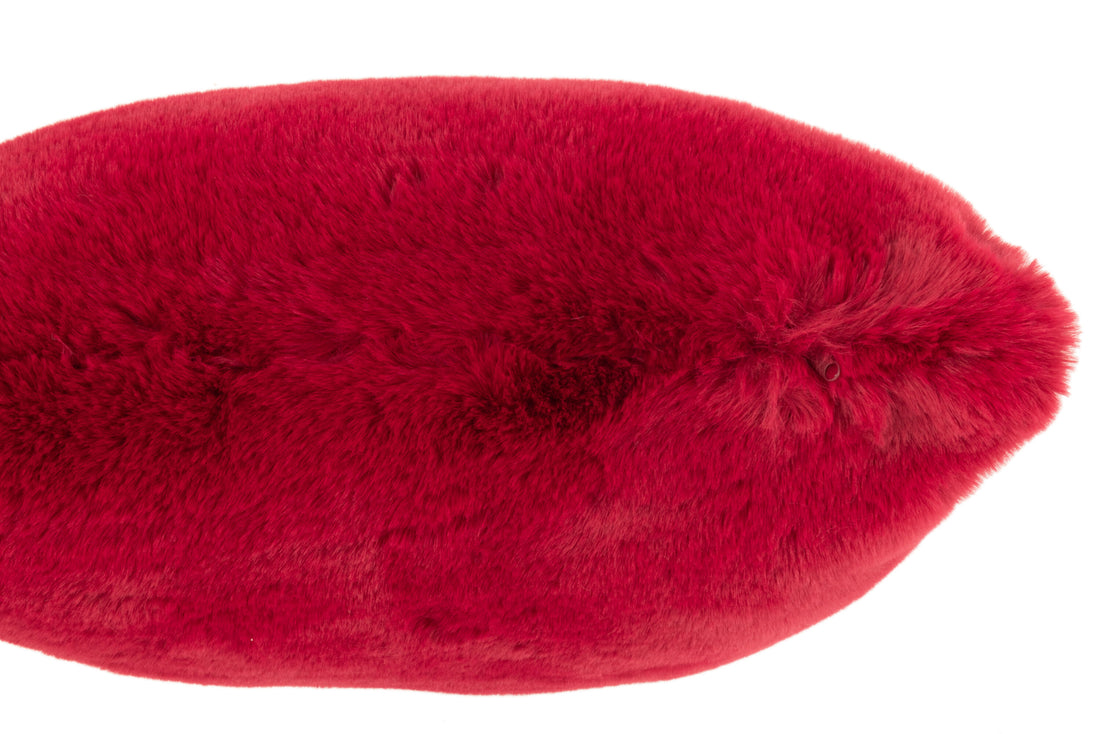 J-Line Cutie Sierkussen – Polyester – 45x45 cm – Karmijnrood