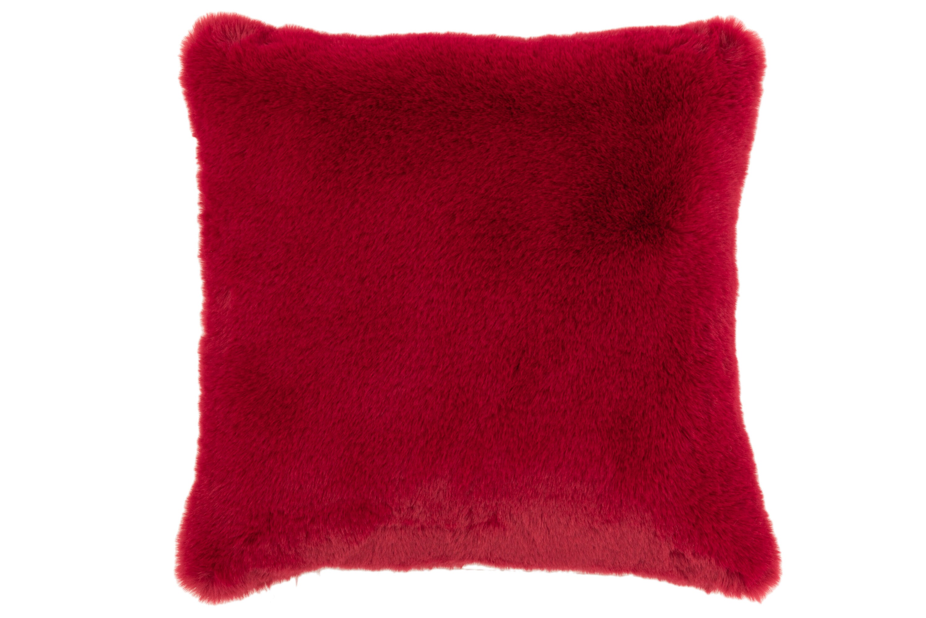 J-Line Cutie Sierkussen – Polyester – 45x45 cm – Karmijnrood