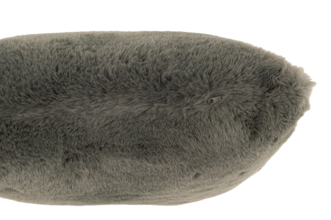 J-Line Cutie Sierkussen – Polyester – 45x45 cm – Grijs