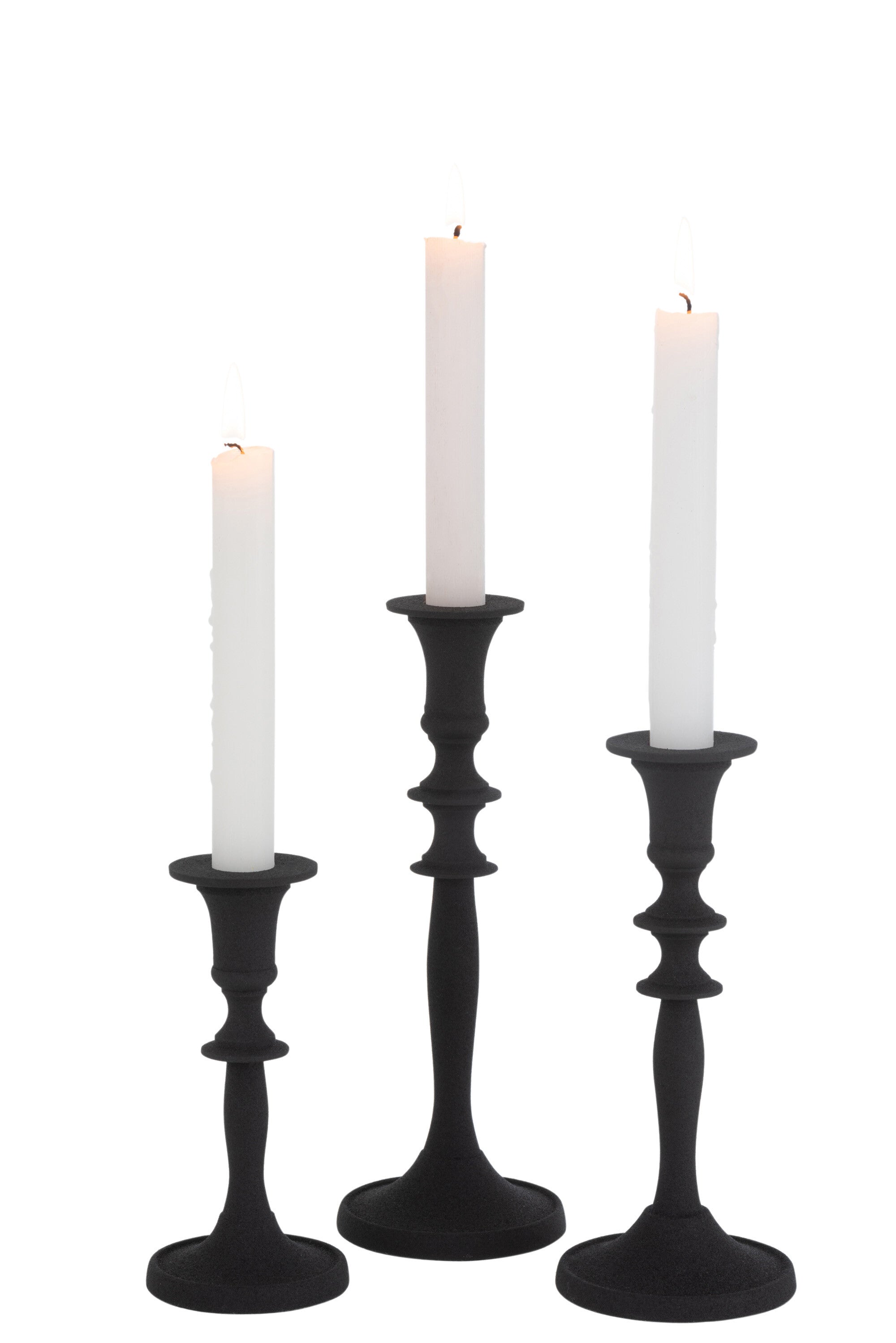 J-Line kaarshouder Klassiek - aluminium - zwart - 3 stuks