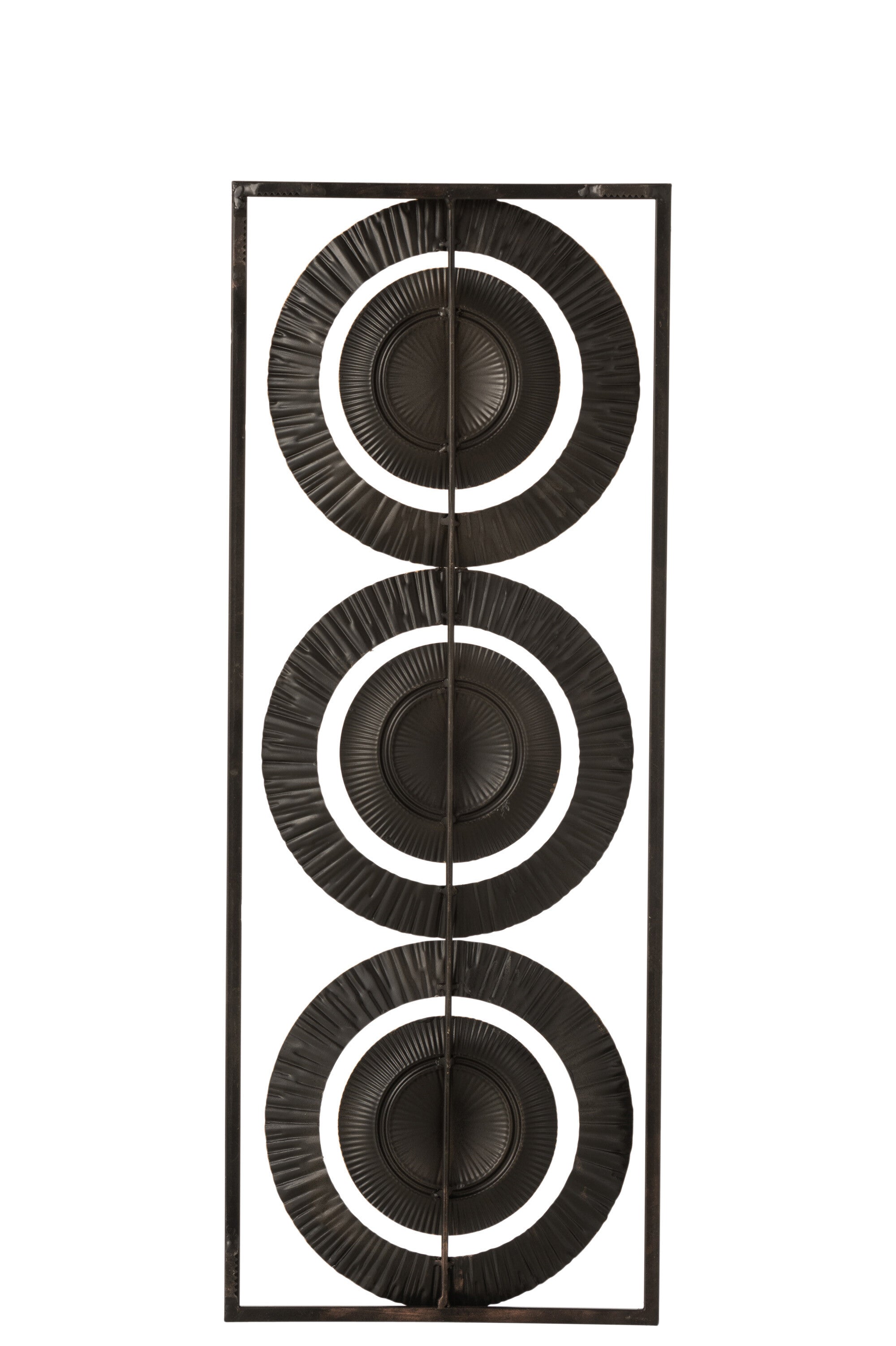 Wanddecoratie 3 Cirkels Metaal Zwart/Goud