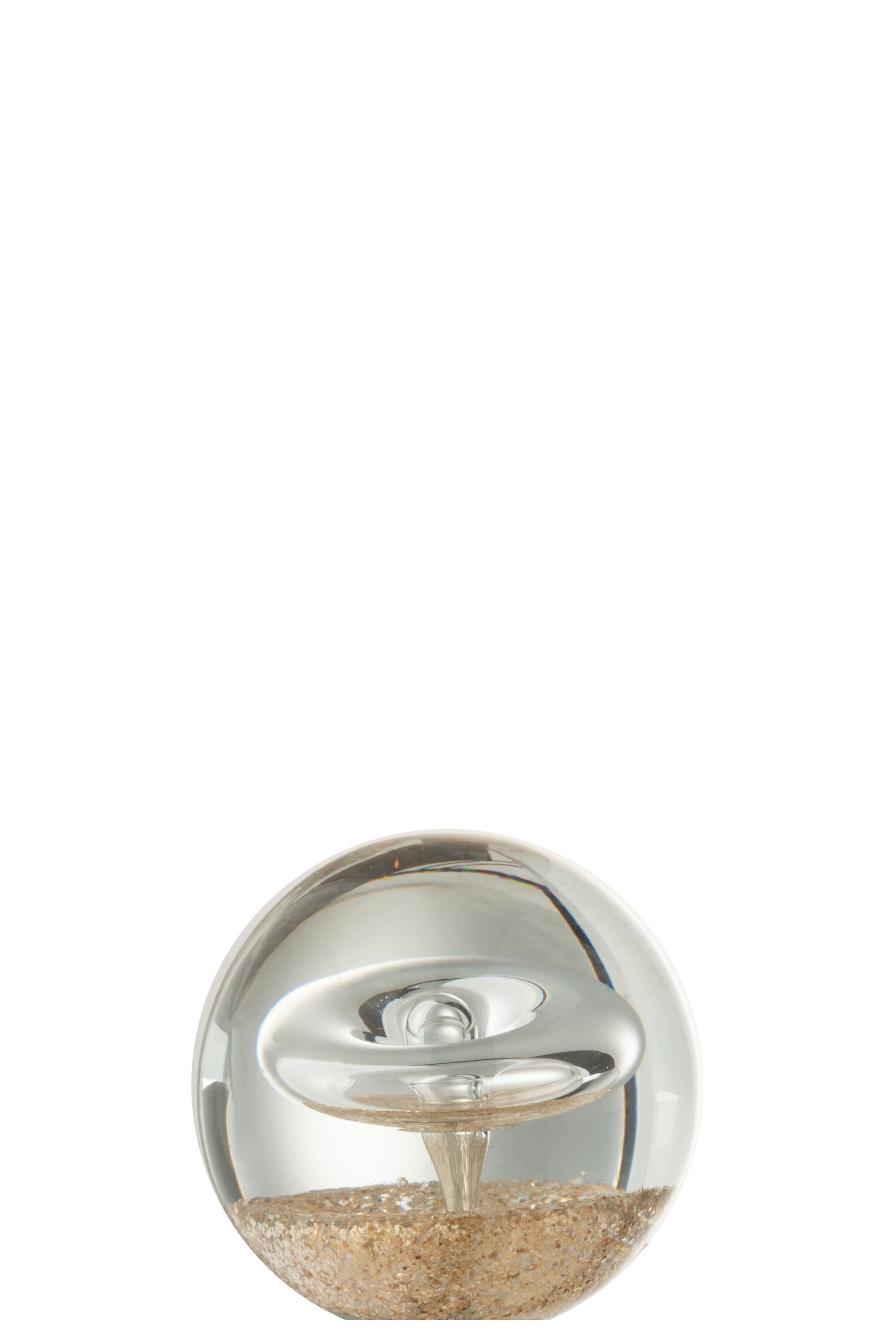 J-Line Presse Papier Ring Goud Glas Small