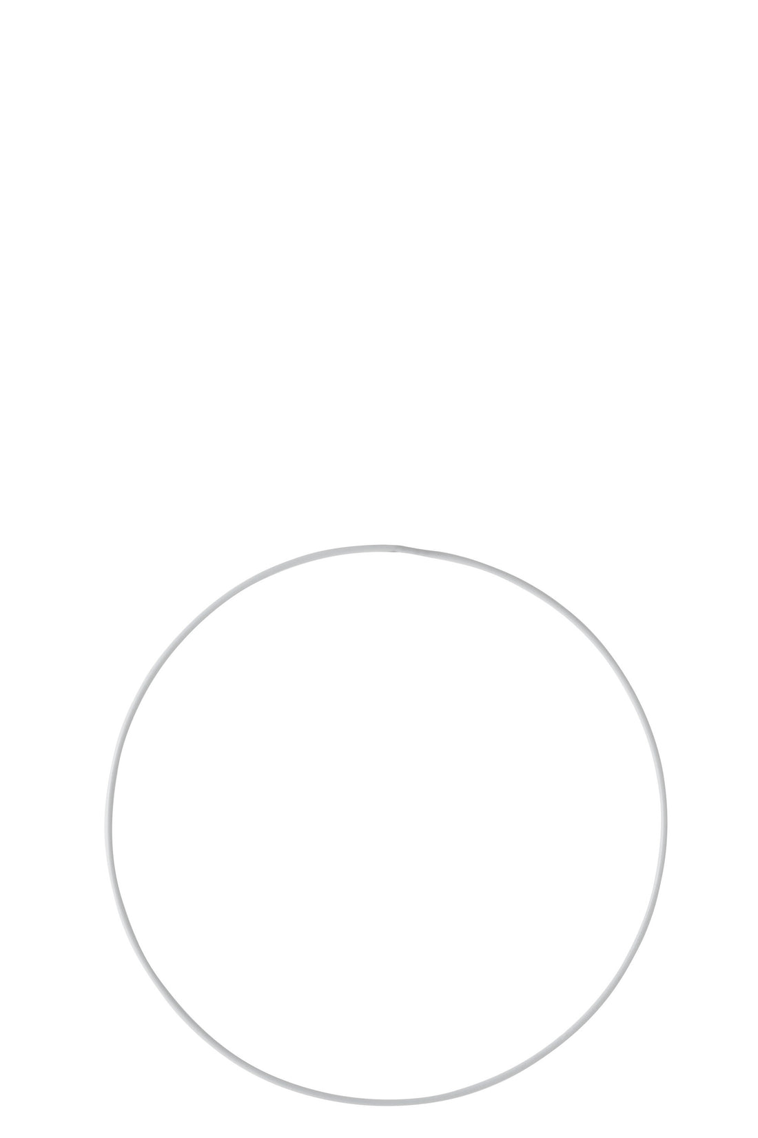 J-Line Ring Deco Metaal Wit Xl 60Cm