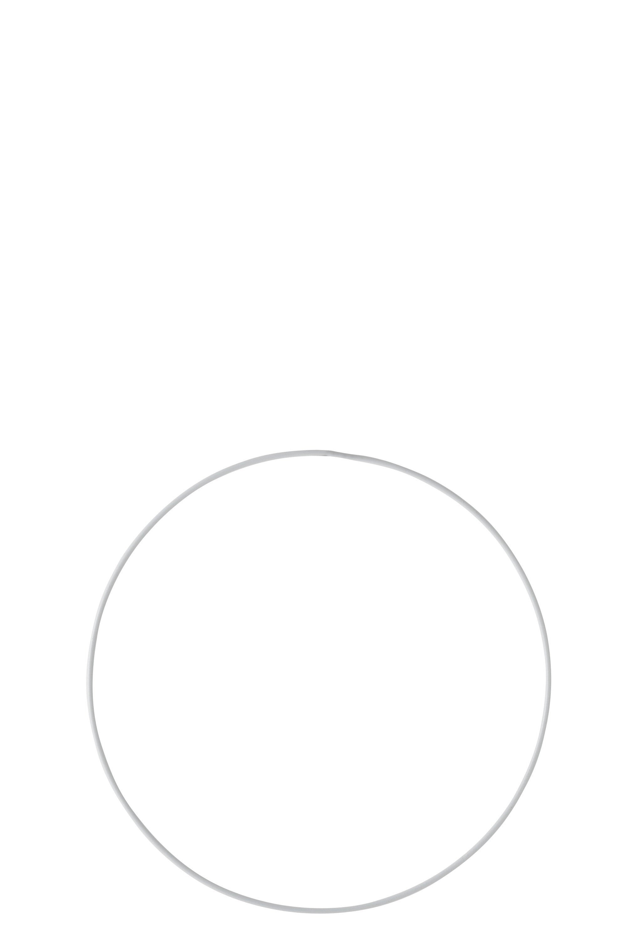 J-Line Ring Deco Metaal Wit Xl 60Cm