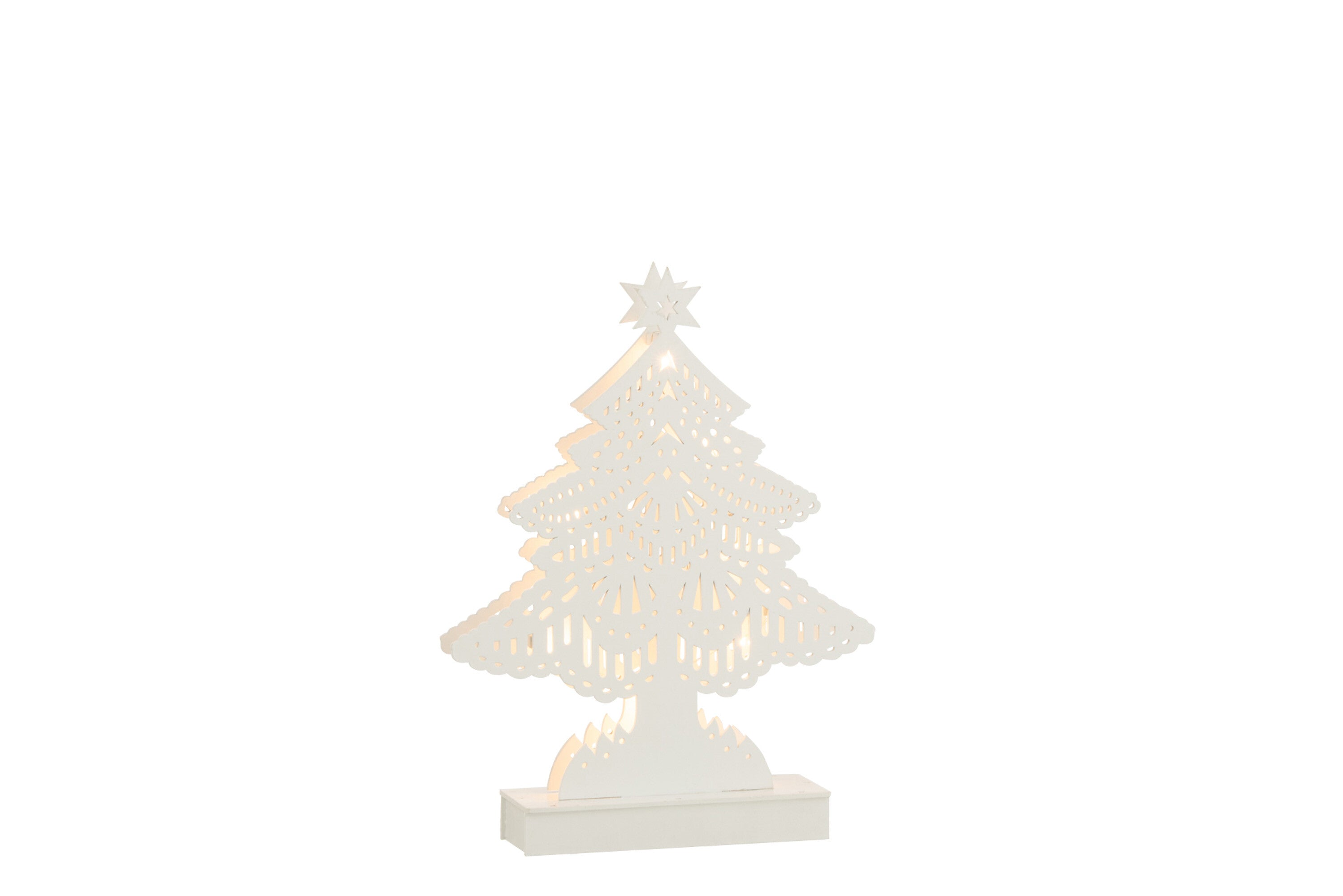 Deco Kerstboom Led Hout Wit Groot