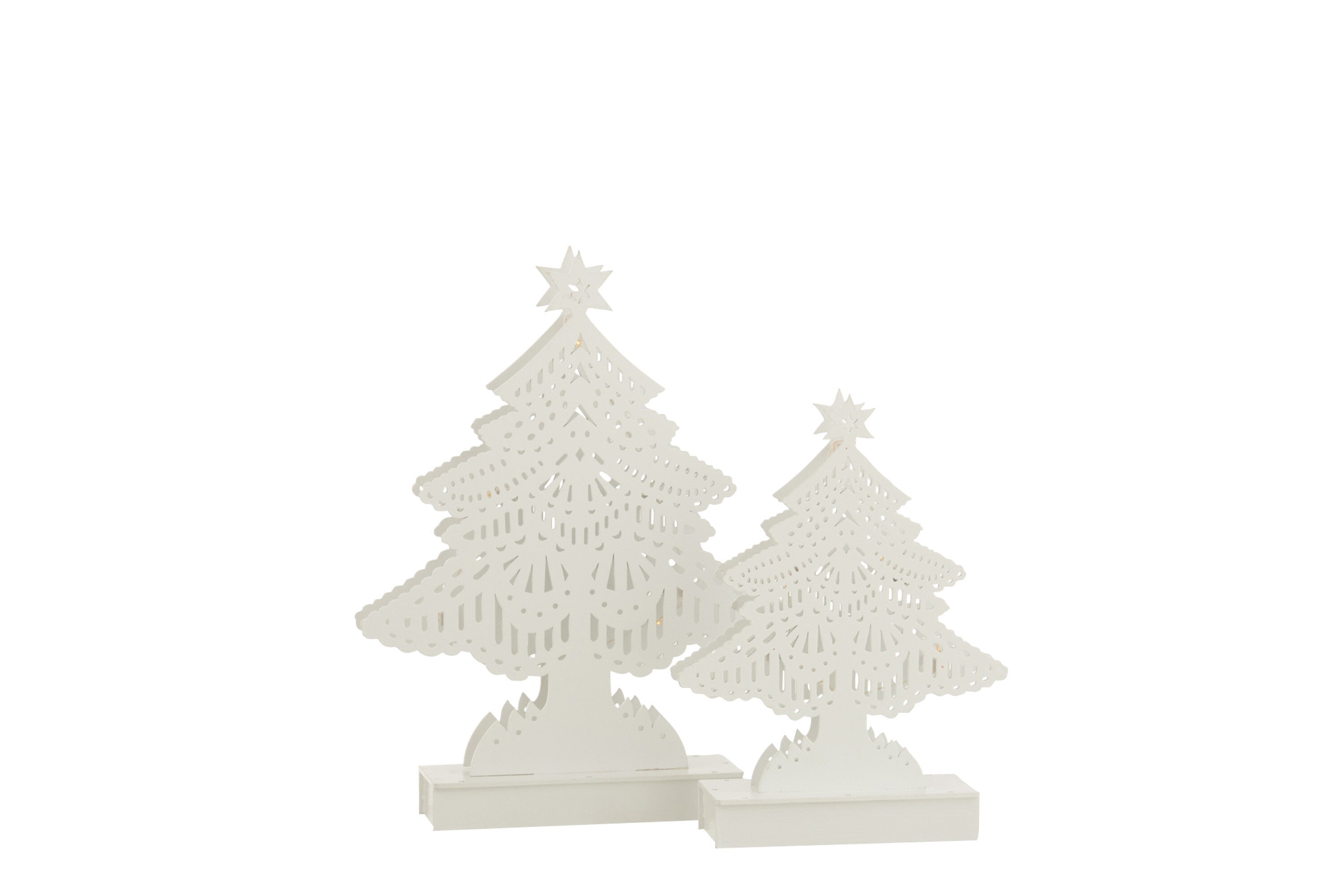 Deco Kerstboom Led Hout Wit Groot