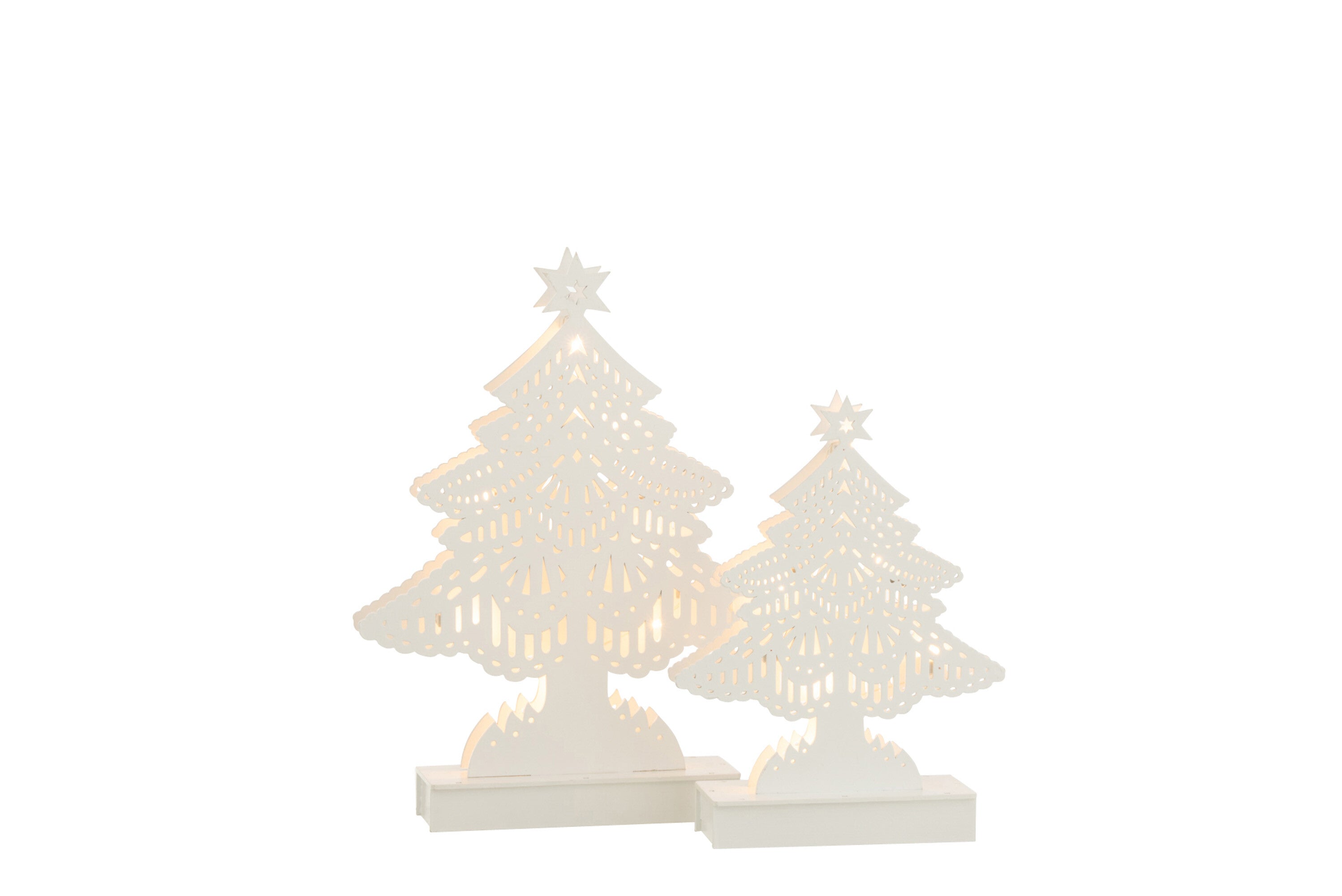 Deco Kerstboom Led Hout Wit Groot
