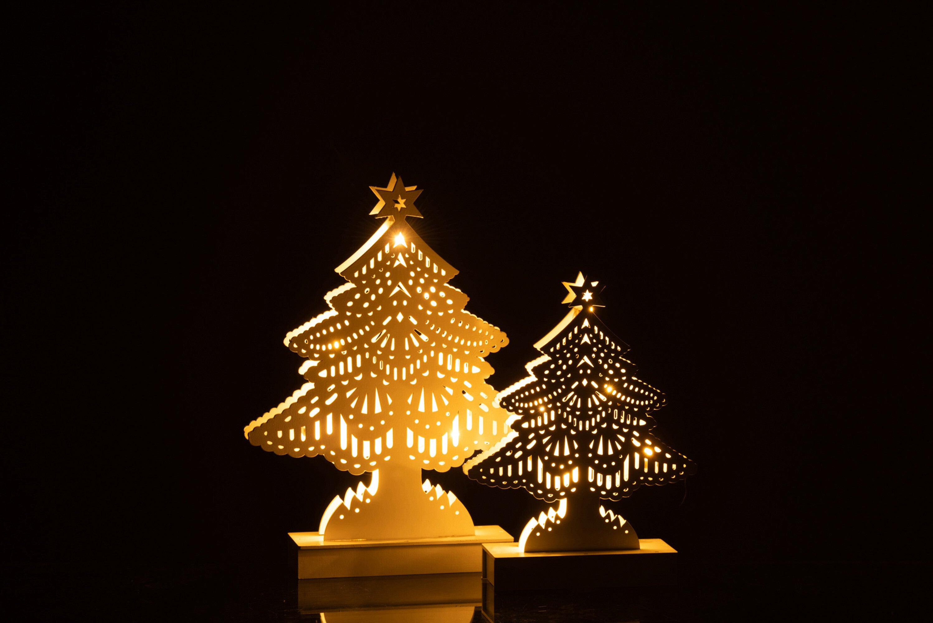 Deco Kerstboom Led Hout Wit Groot