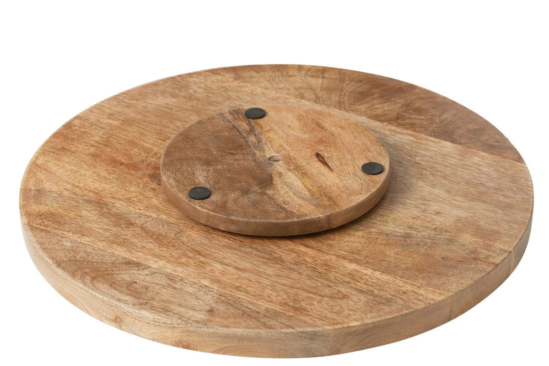 Lade met ronddraaiende strepen van mangohout blauw/wit.