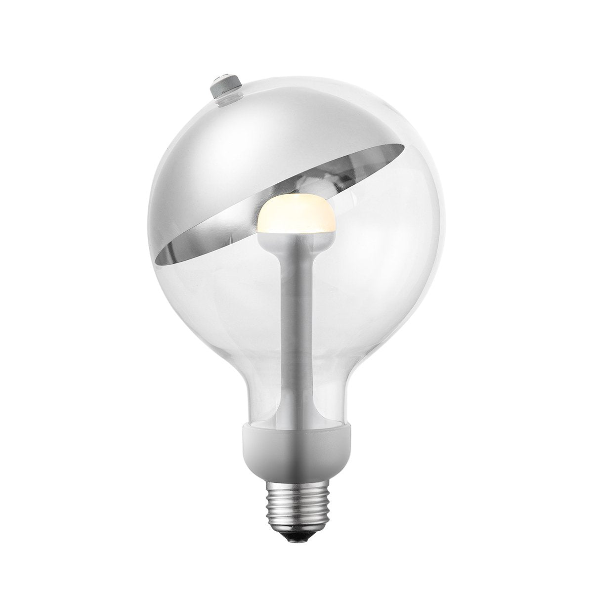 dimbare LED lamp Sphere zilver G120 E27 5W 400Lm