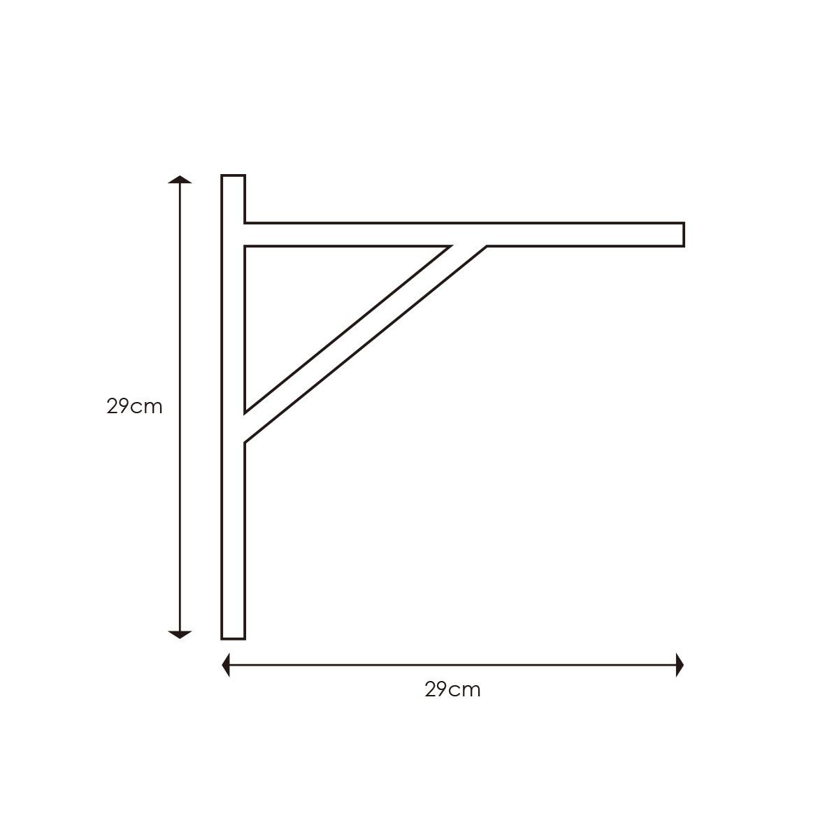 Wandhaak Angle | Houten haak voor muur hanglamp