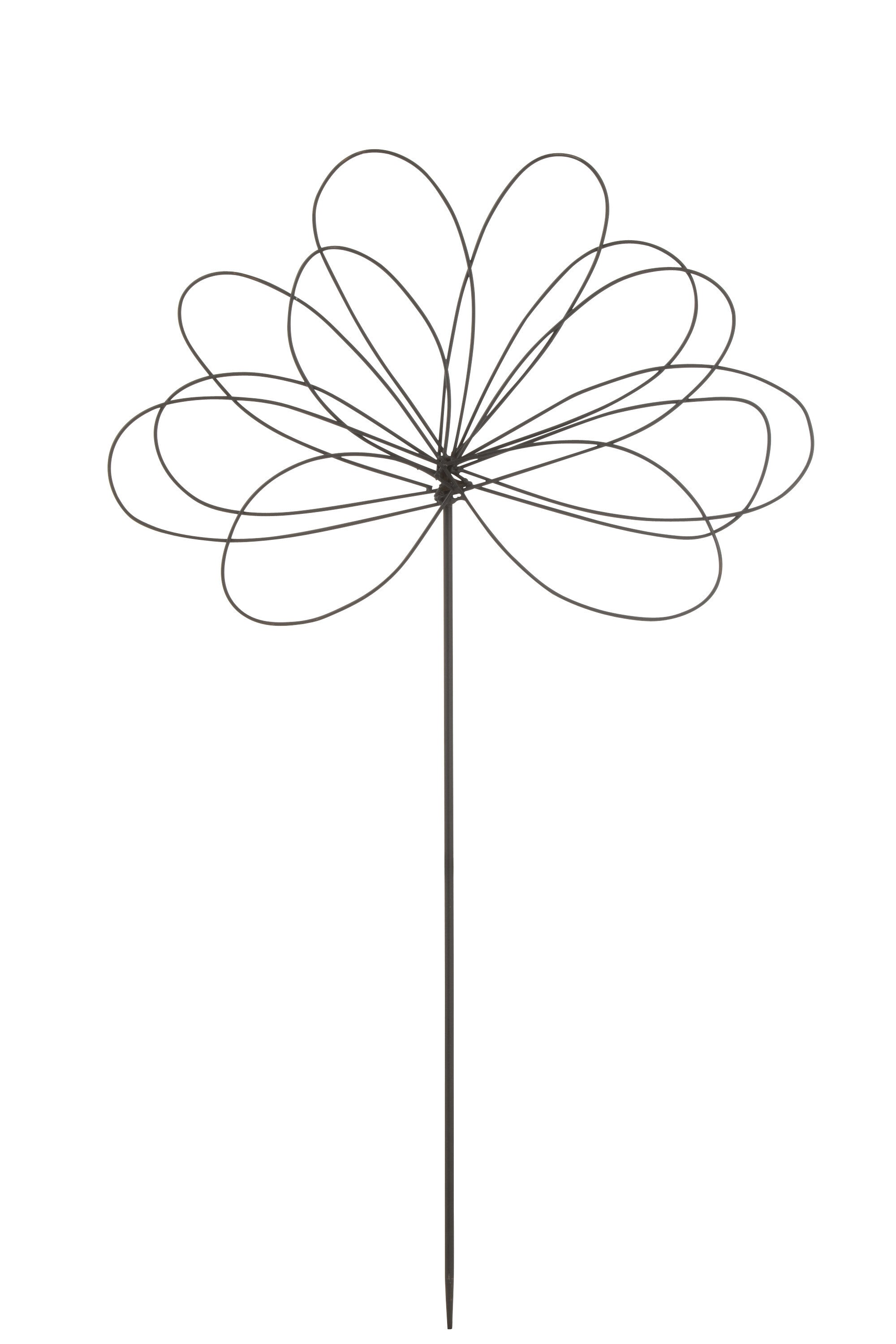 Decoratie Tuin Bloem Groot IJzer Zwart