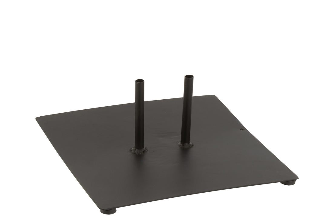 Voet voor tuinprikker 2-pins ijzer zwart groot