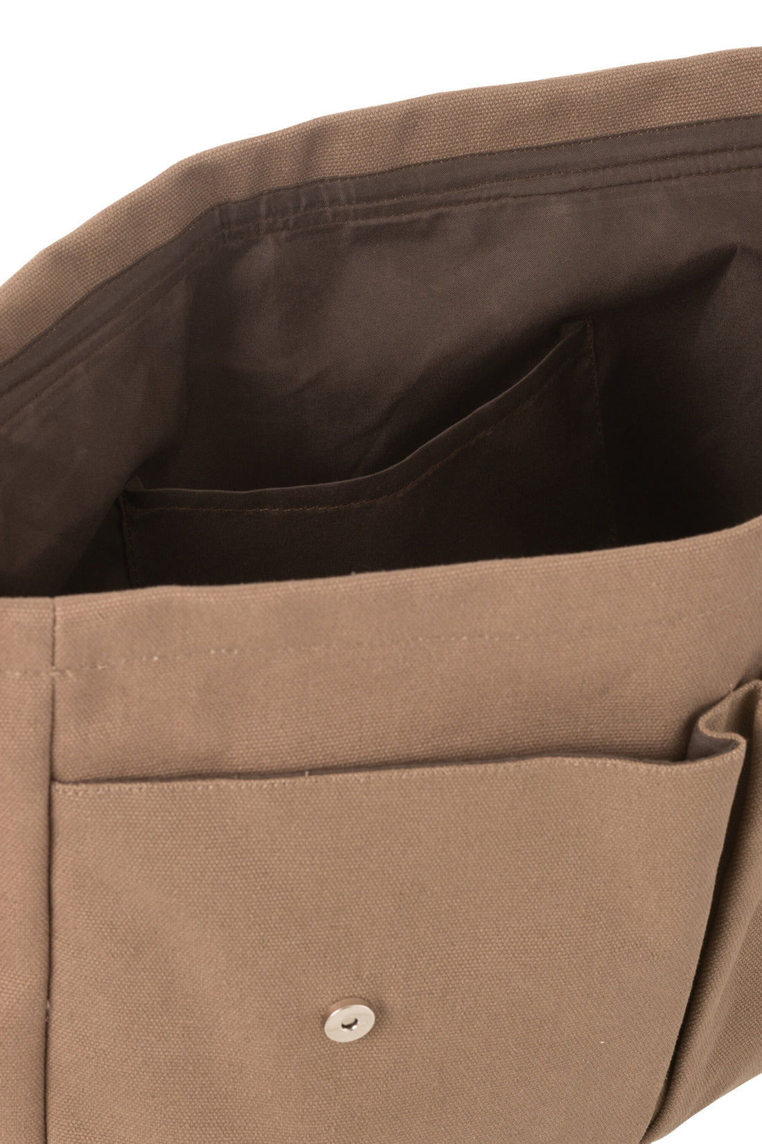 Aktetas met riem van textiel bruin