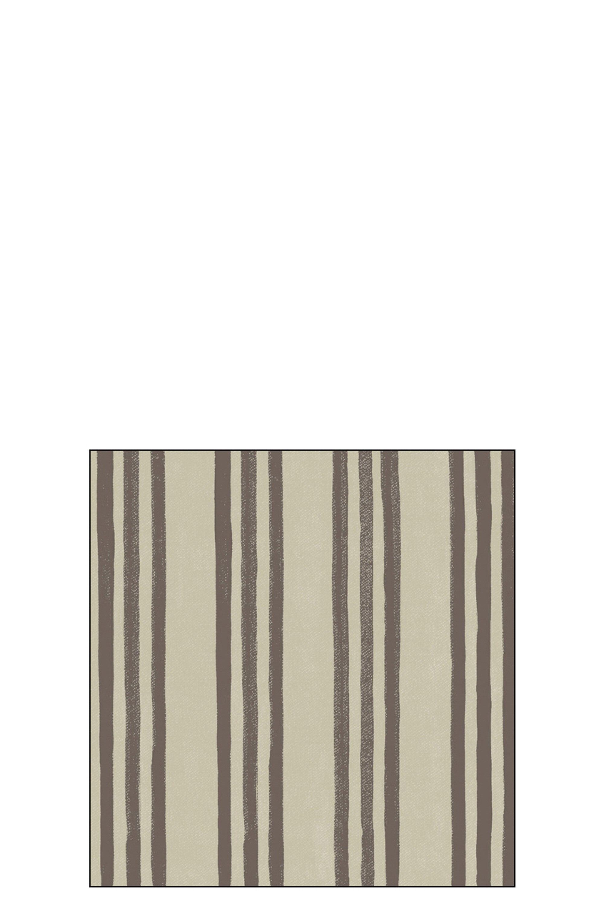 Pak van 20 servetten Strepen Papier Taupe/Bruin Klein
