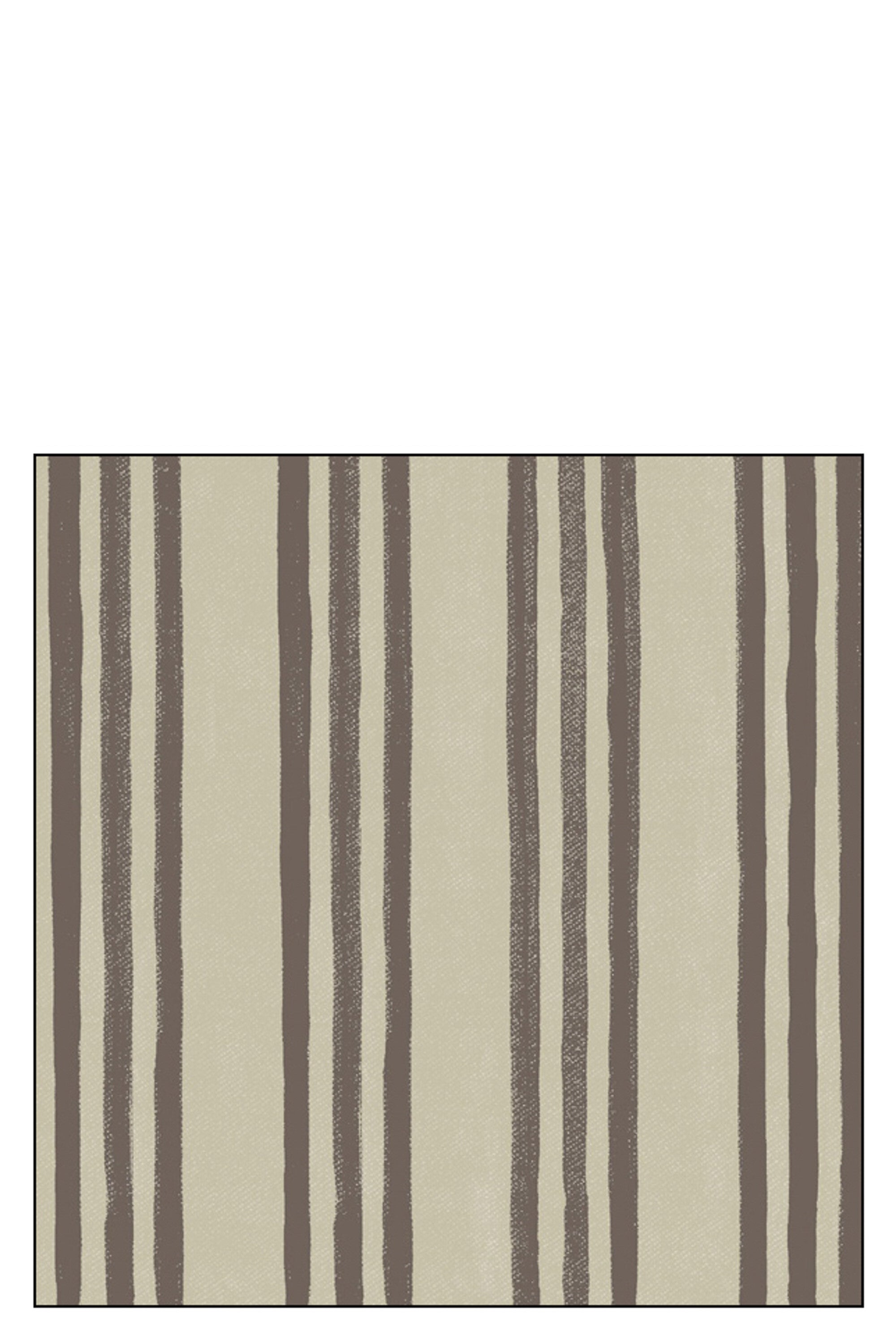 J-Line Pak 20 Servetten Strepen Papier Taupe/Bruin Large