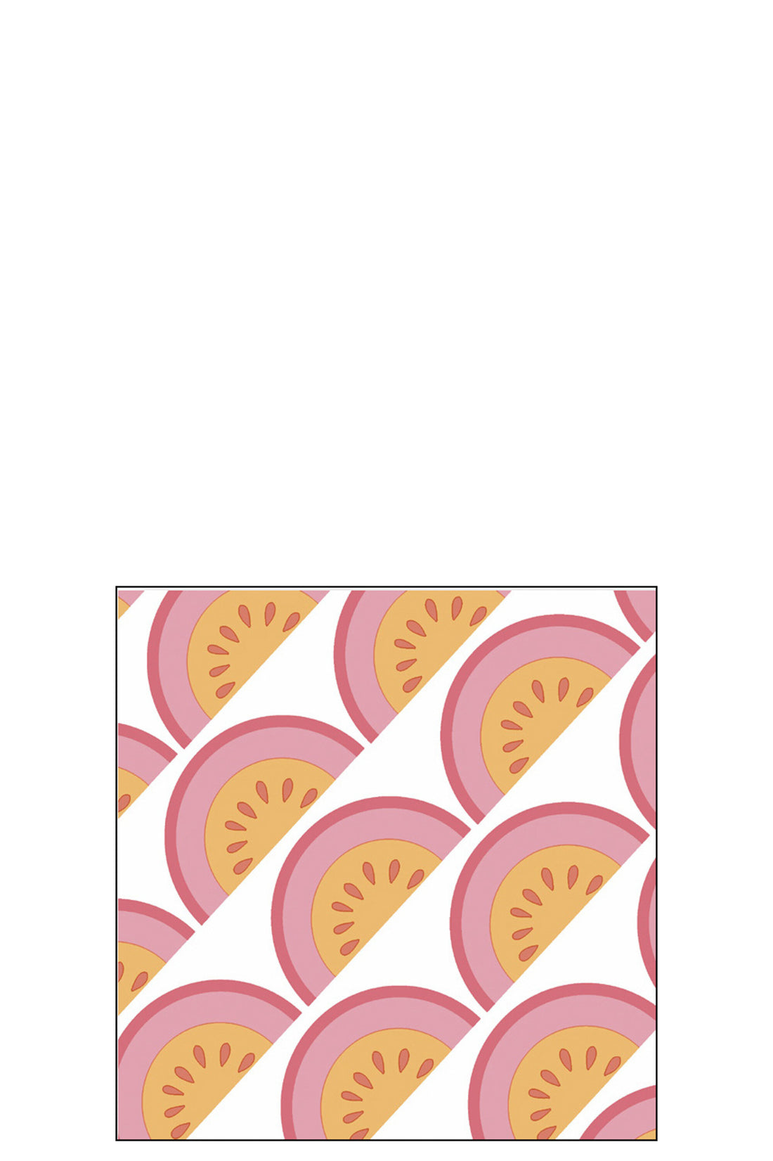 Pak van 20 servetten Fruit Papier Roze/Oranje Klein