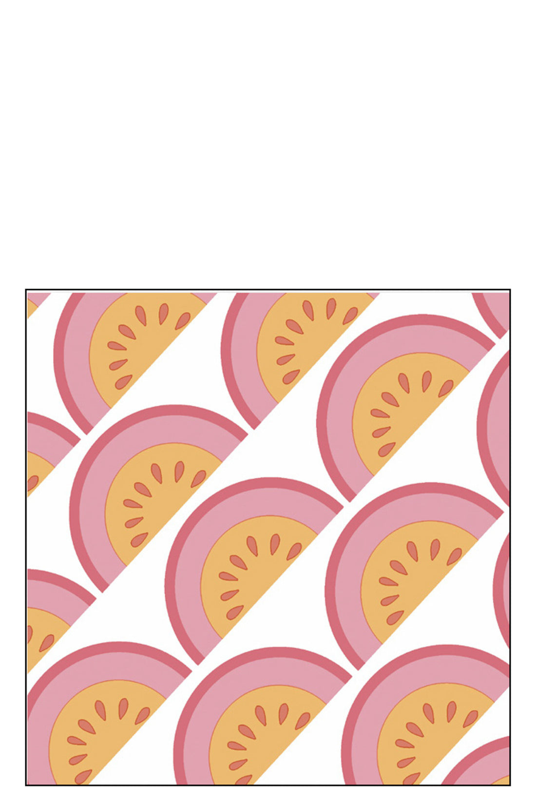 Pak van 20 servetten Fruit Papier Roze/Oranje Groot