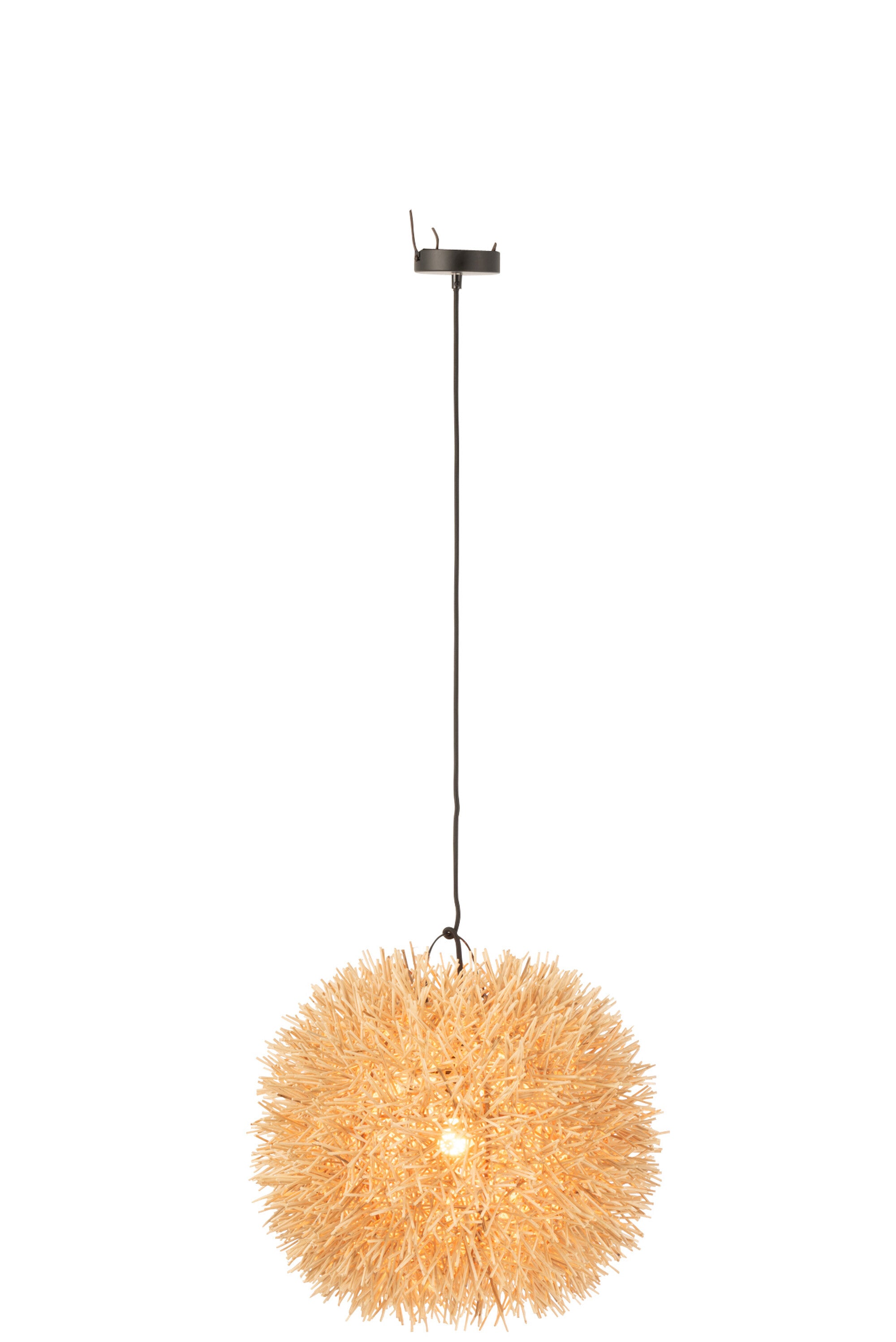 J-Line Hanglamp Kate Rond Rotan Naturel Small