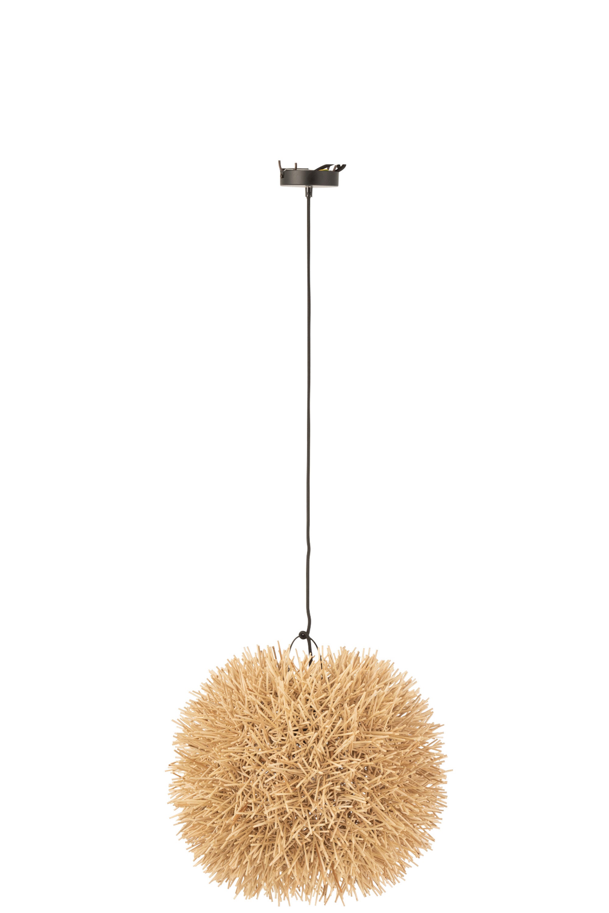 J-Line Hanglamp Kate Rond Rotan Naturel Small