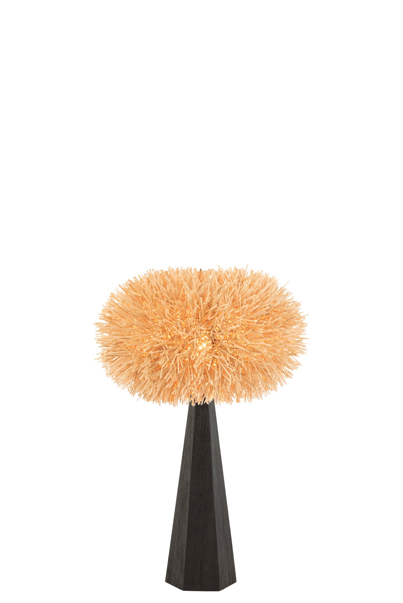 J-Line Lampvoet Octogonaal Loofhout Zwart