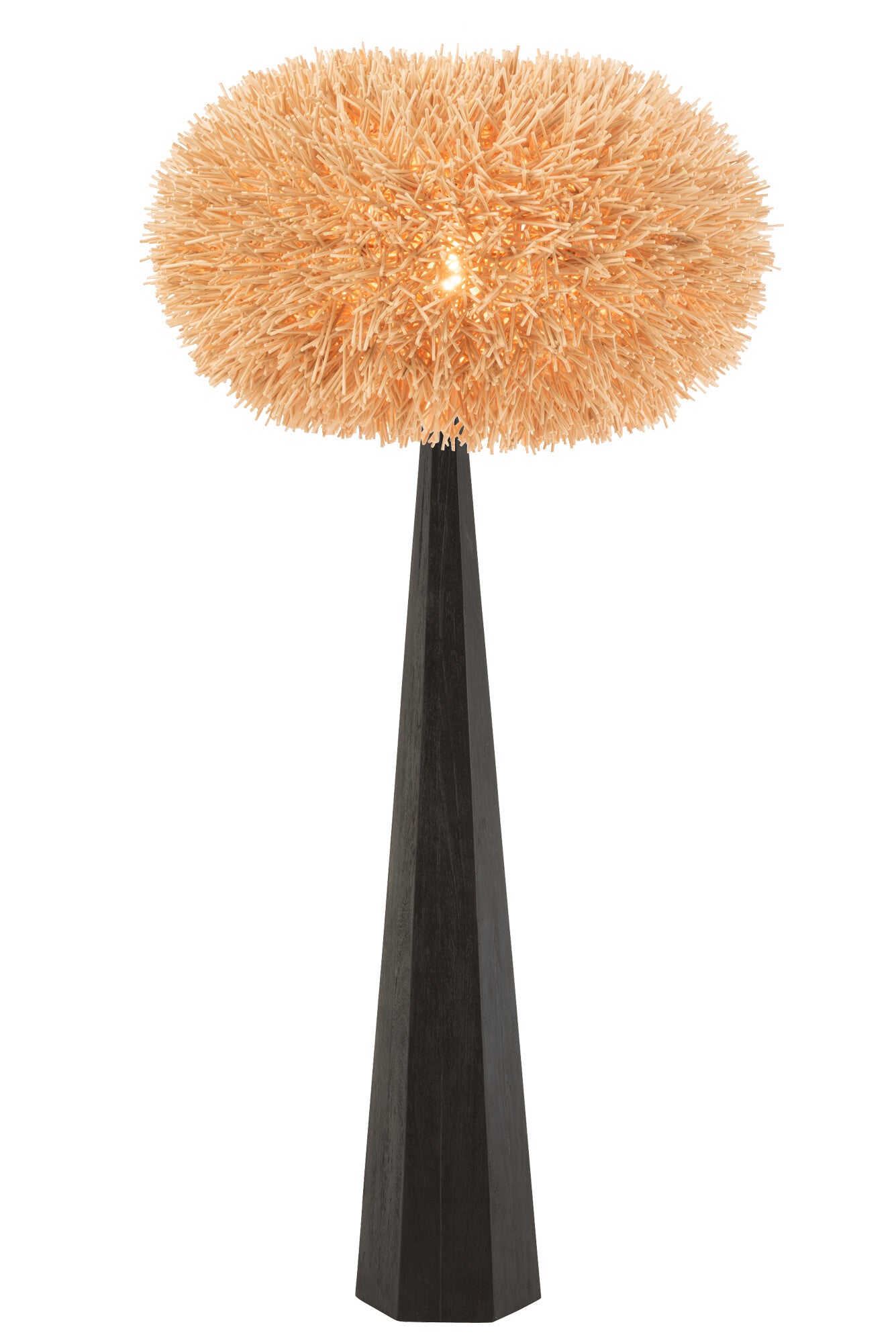 J-Line Lampvoet Octogonaal Loofhout Zwart