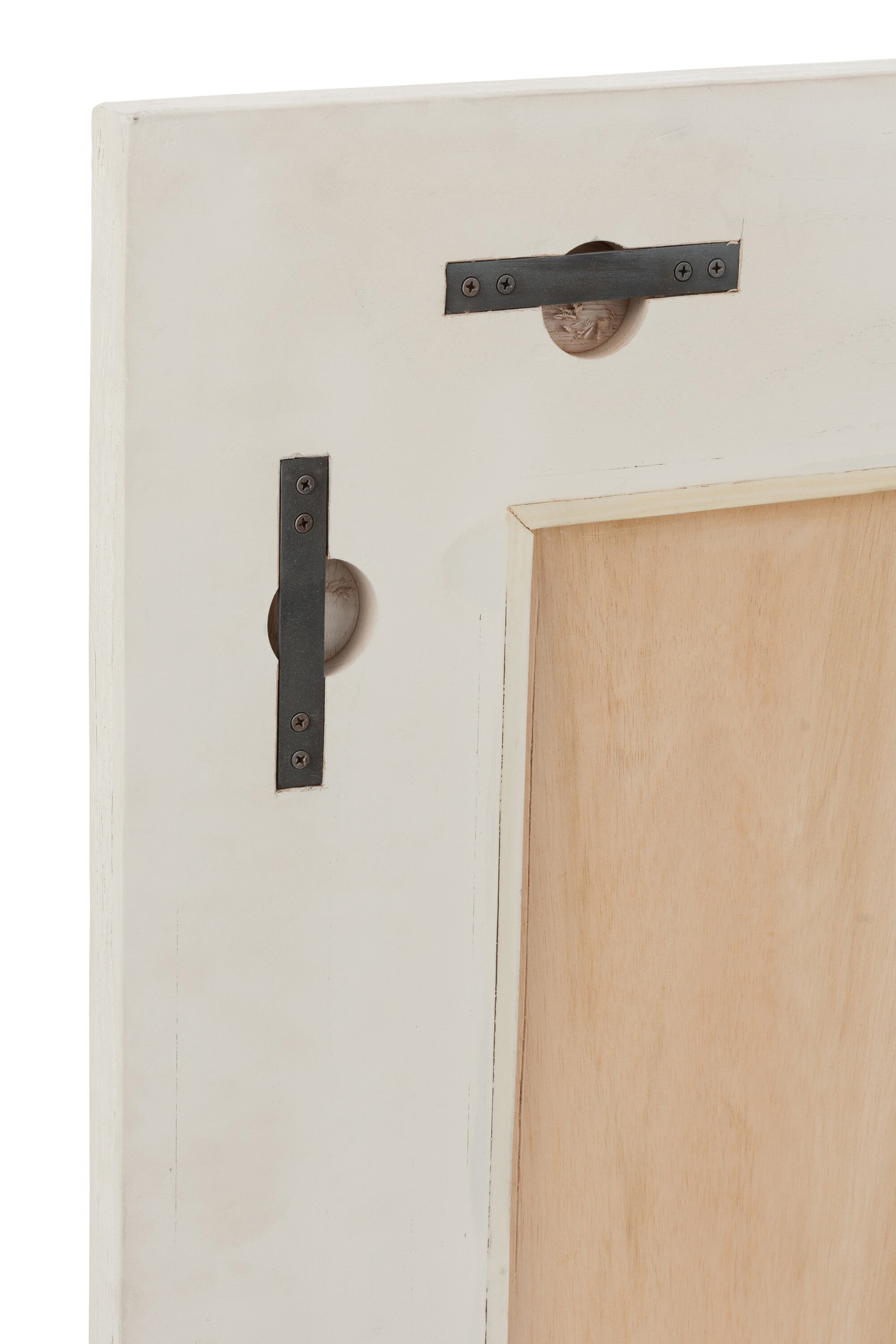 Spiegel Molly Exotisch Hout / Wit Rotan Medium