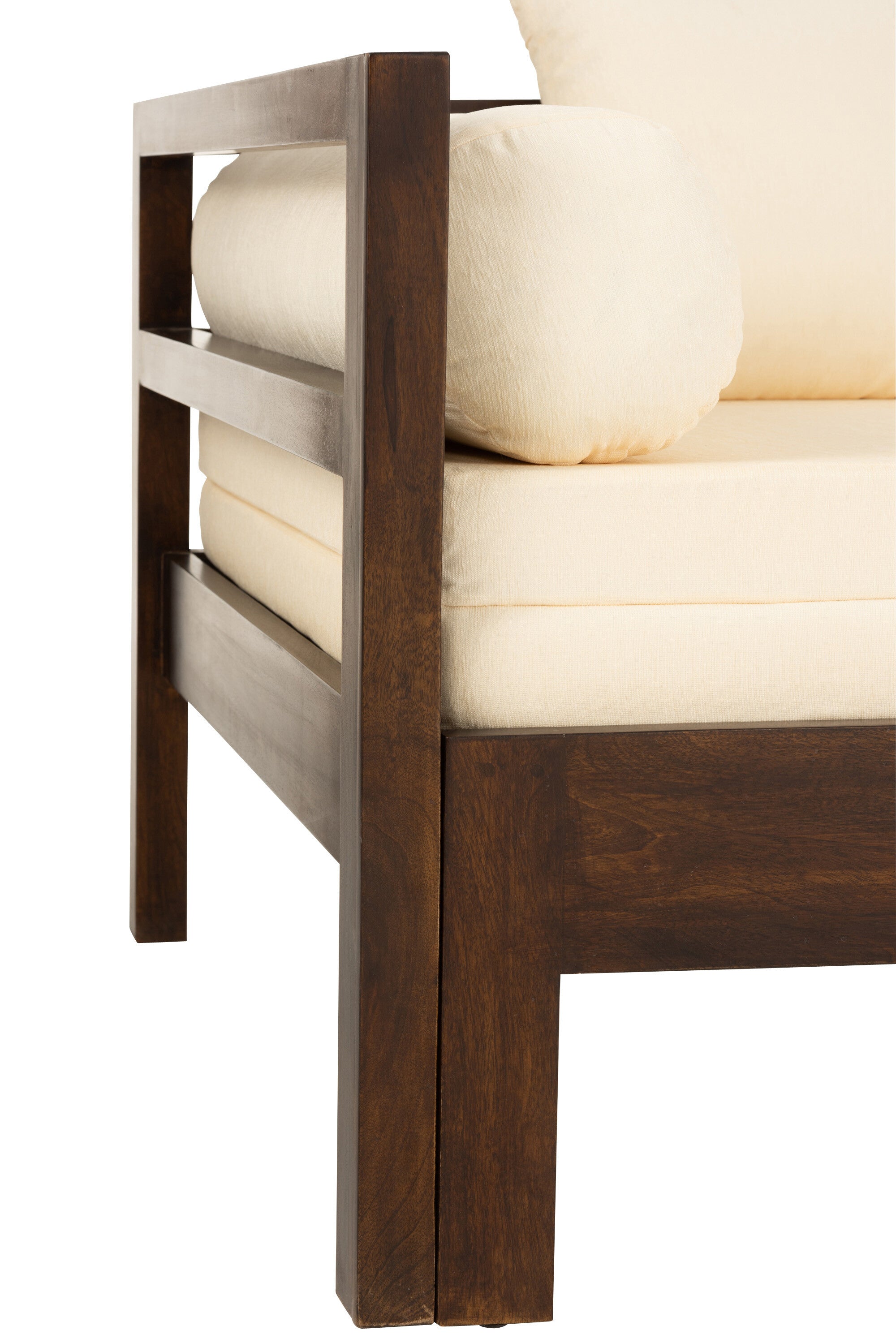 Bank/Bed Conie Matras+4 Kussens Mangohout Donkerbruin