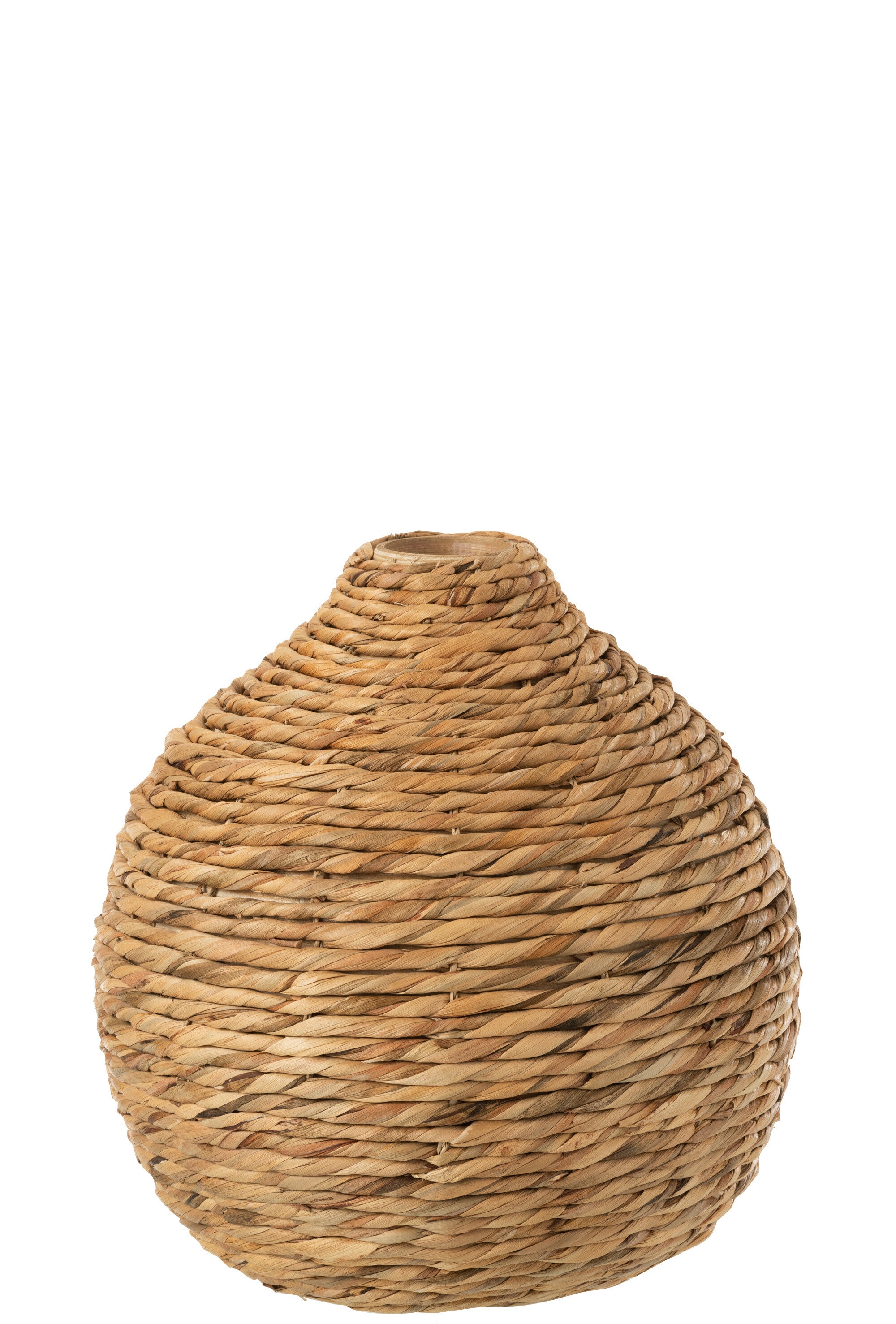 J-Line Vaas Kort Decoratief Waterhyacinth Naturel - 37.00 cm hoog
