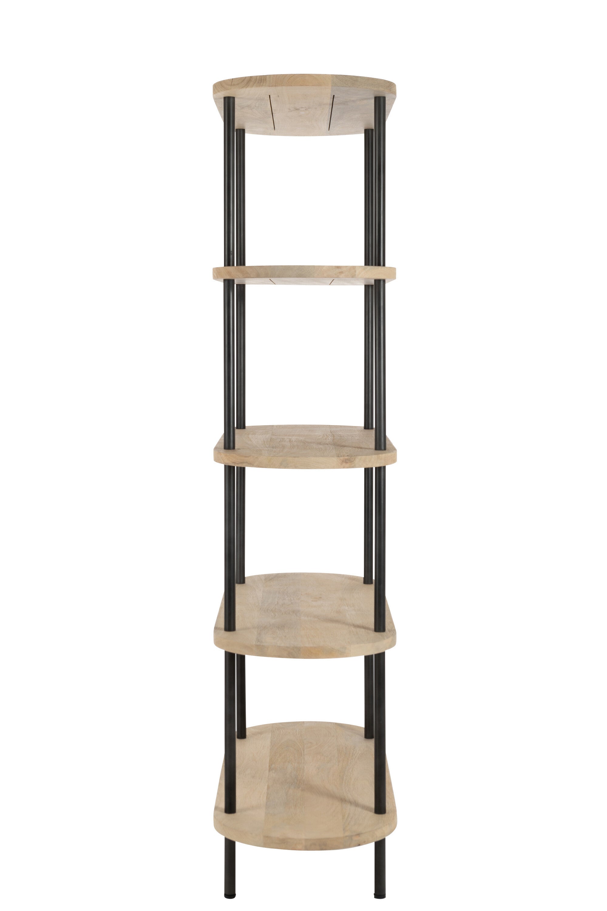 Rek Eli 5 planken Mangohout/IJzer Natuurlijk/Grijs