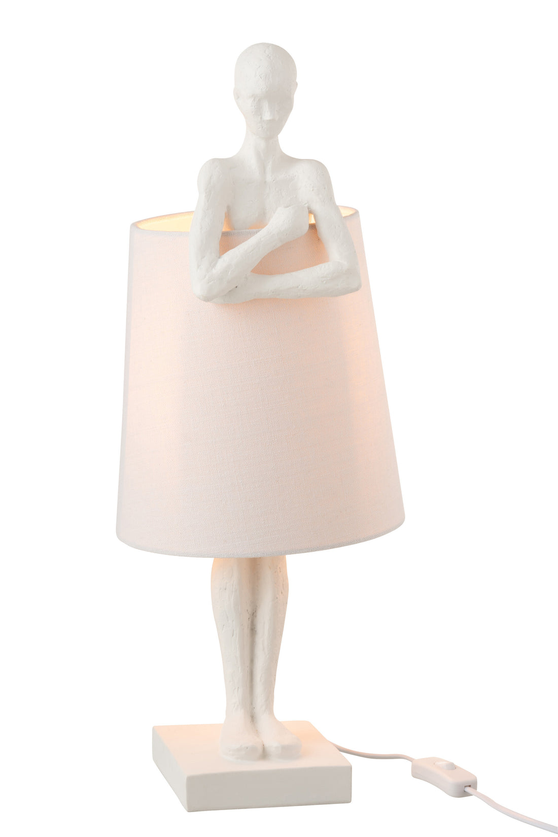 J-Line Lamp Figuur Steunend Poly Wit